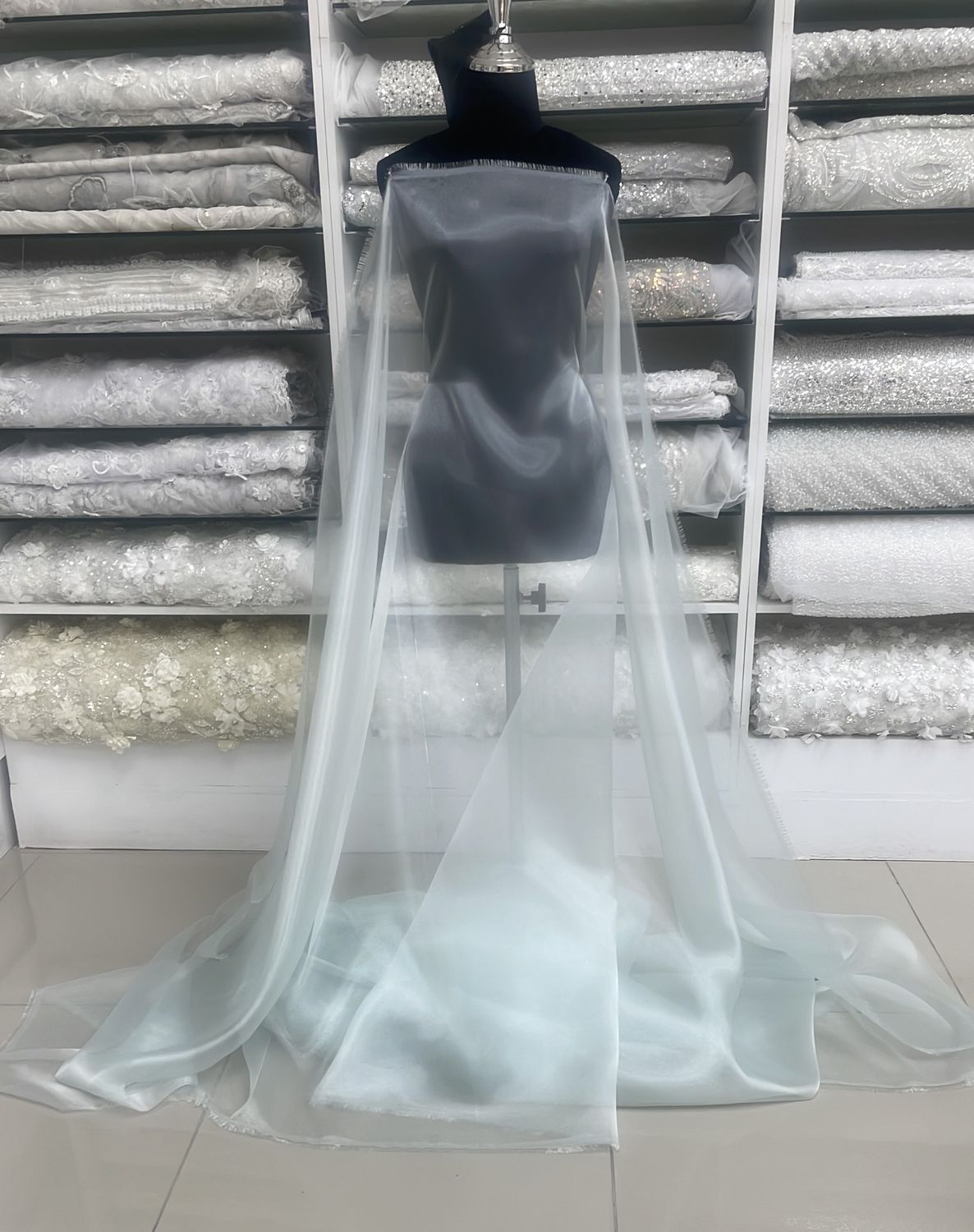 [ OR-G14A-3629-84 ] Organza 150-AliceBlue per Meter