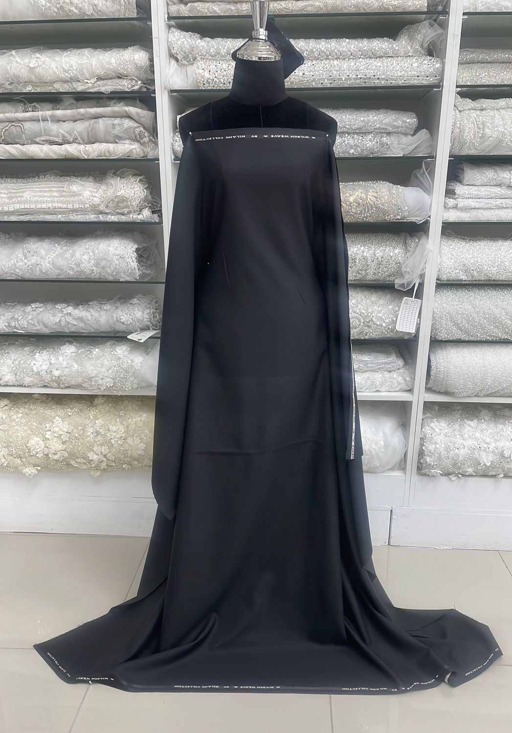 [ 24086 ] PV Suiting Wilson Weave 150 - Black-04 per Meter