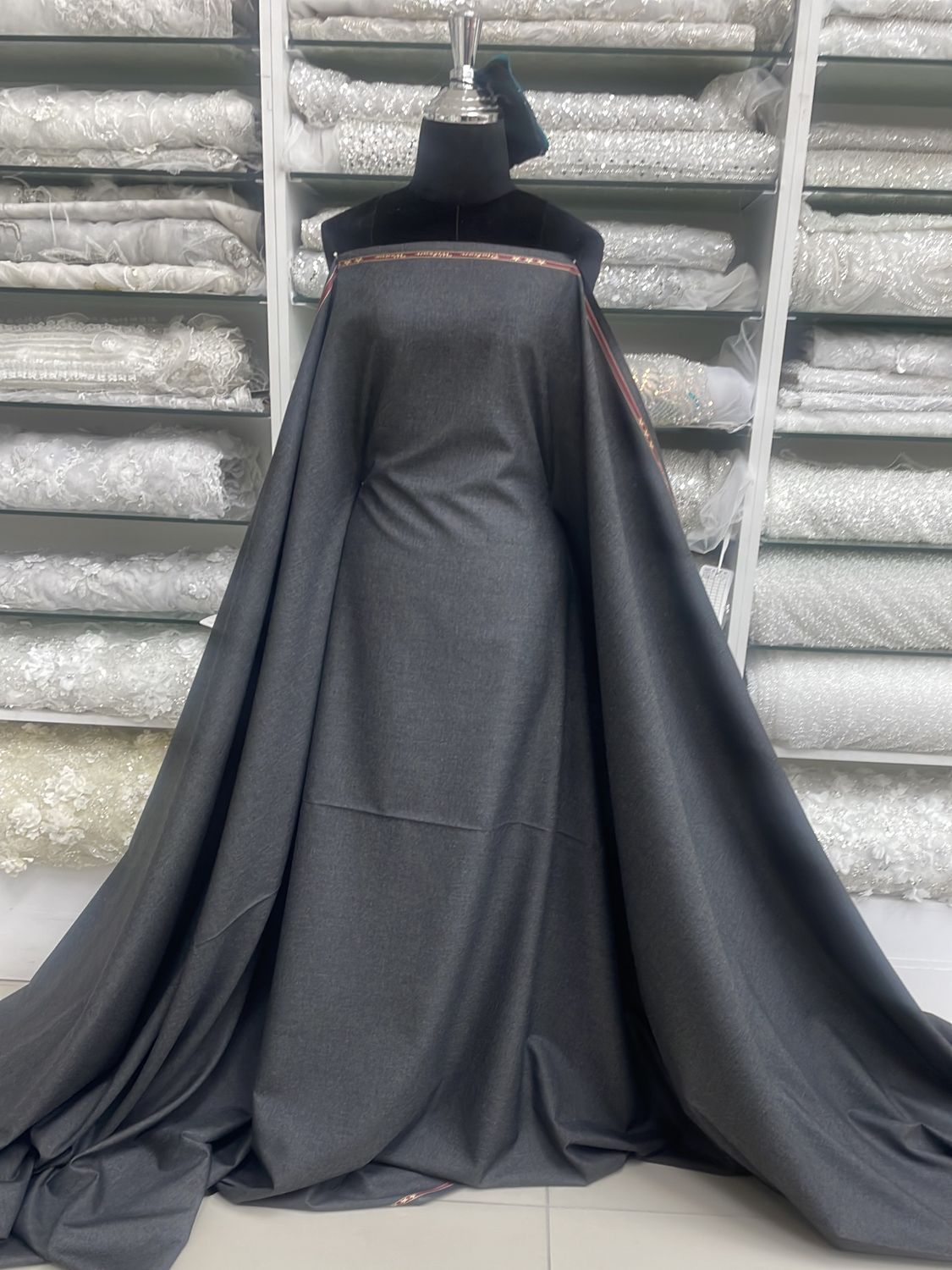 [ 24089 ] PV Suiting Wilson Weave 150 - Charcoal-03 per Meter