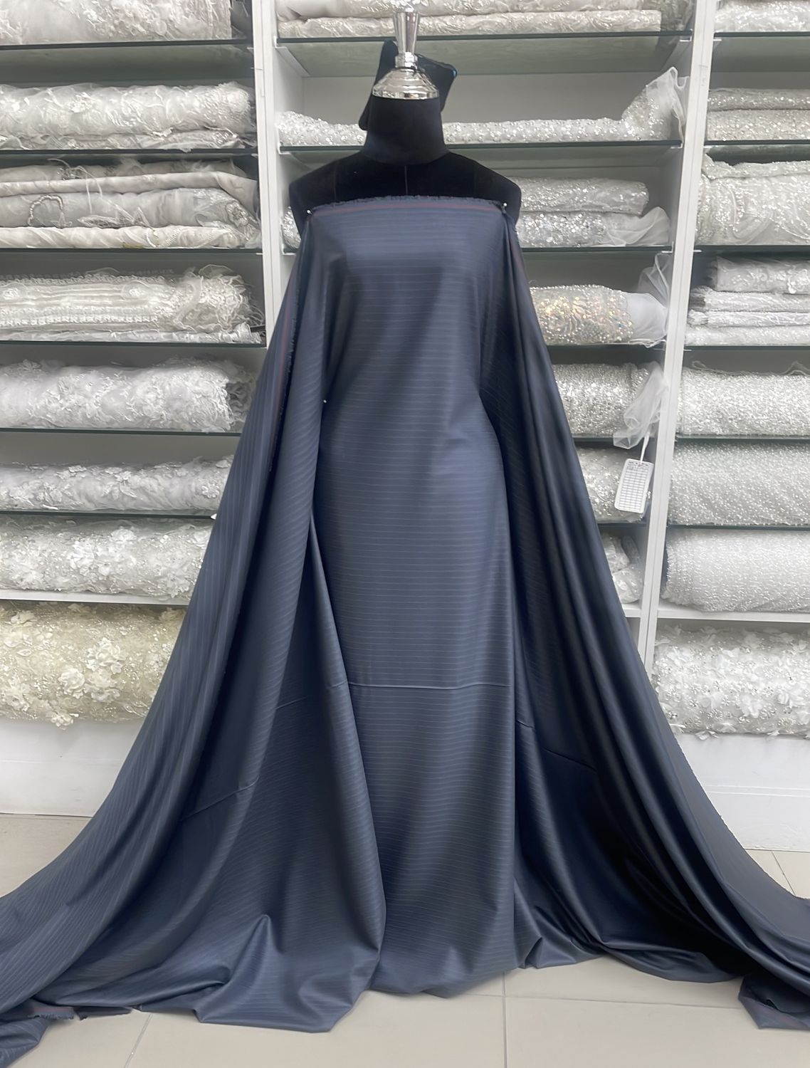 [ 24227 ] English Suiting Viscose Schild-150-3-Oxford Blue per Meter