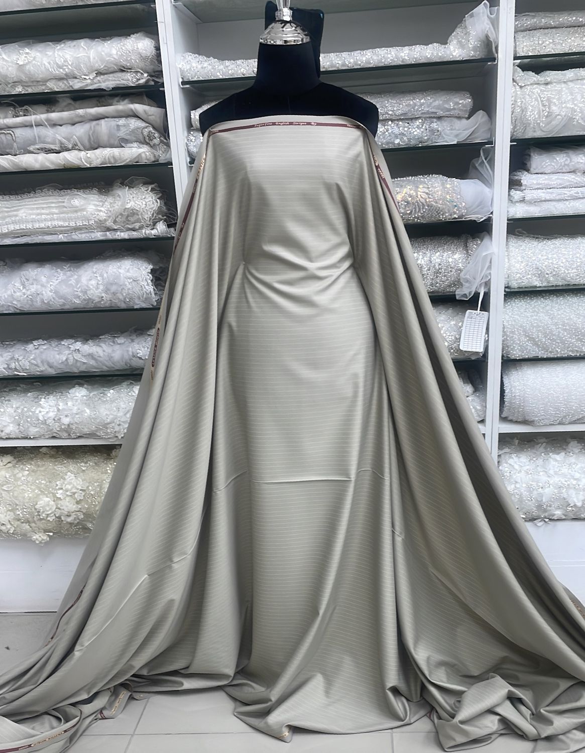 [ 24092 ] PV Suiting Plain with Stripe 150 - Sand-06 per Meter