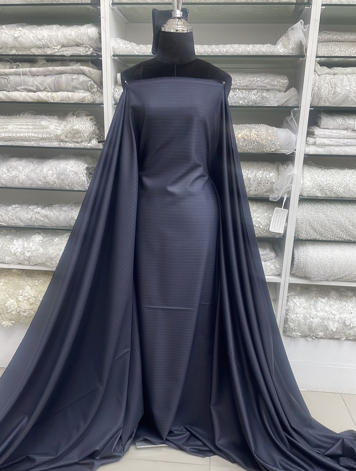 [ 24230 ] English Suiting Viscose Schild-150-6-NAVY per Meter