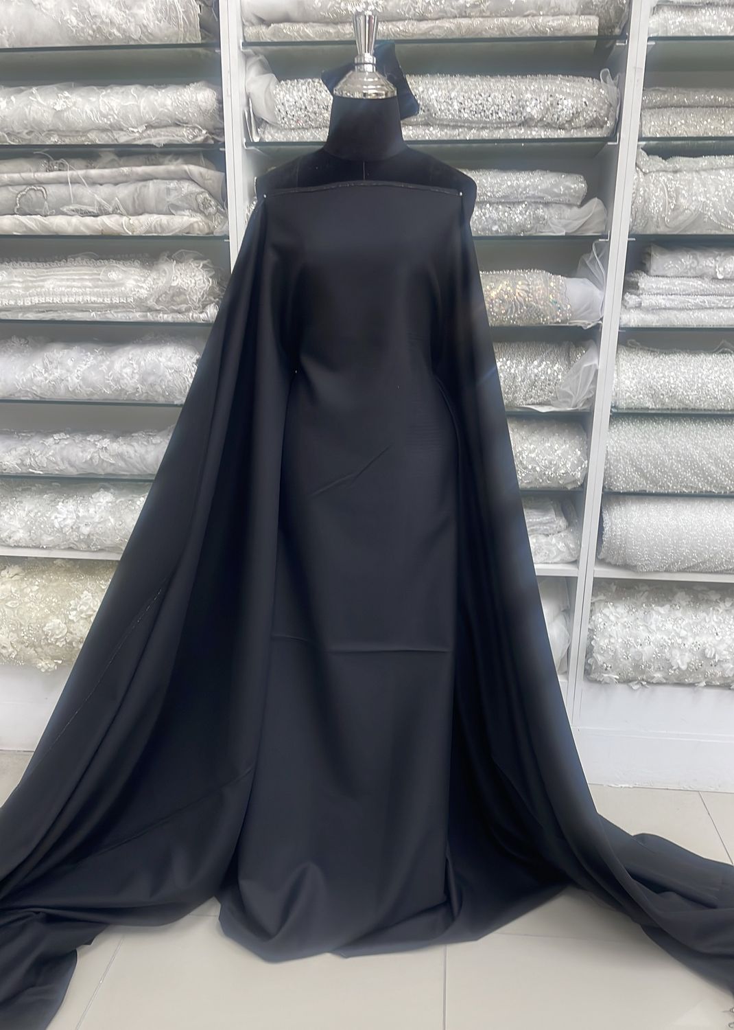[ 24494 ] Wool Herringbone-150-00-Black per Meter