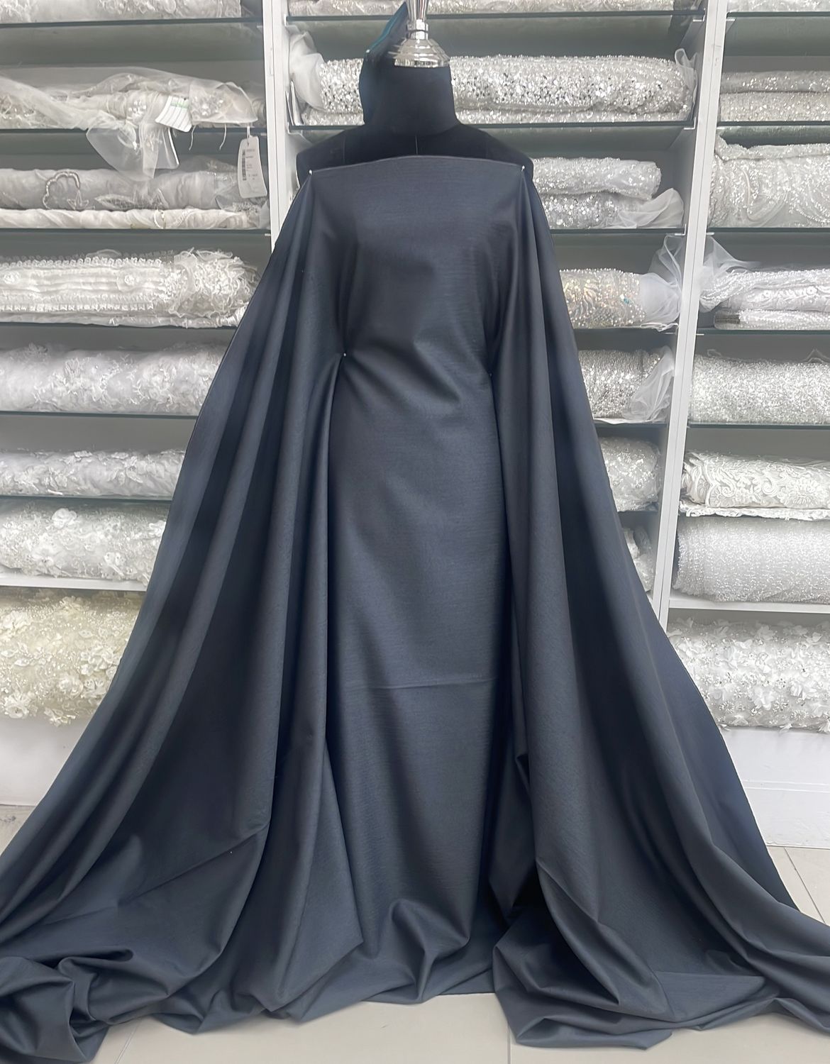 [ 24513 ] Wool Herringbone-150-99-Charcoal per Meter