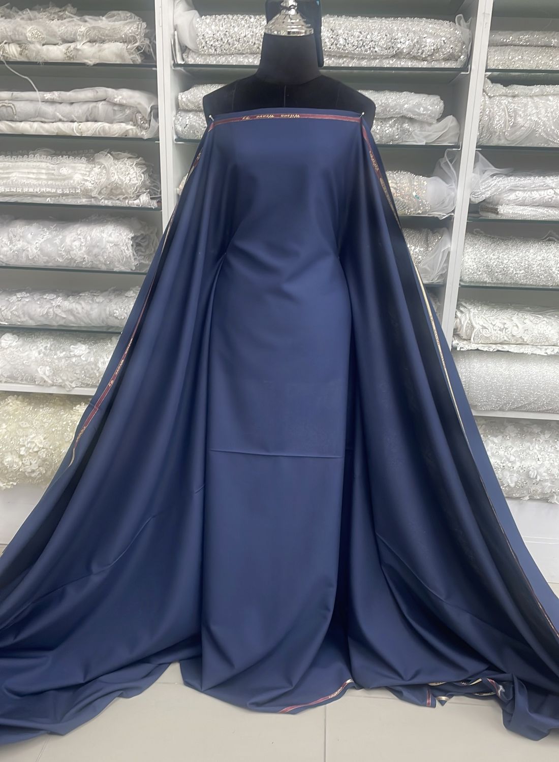 [ 24087 ] PV Suiting Wilson Weave 150 - Navy-01 per Meter