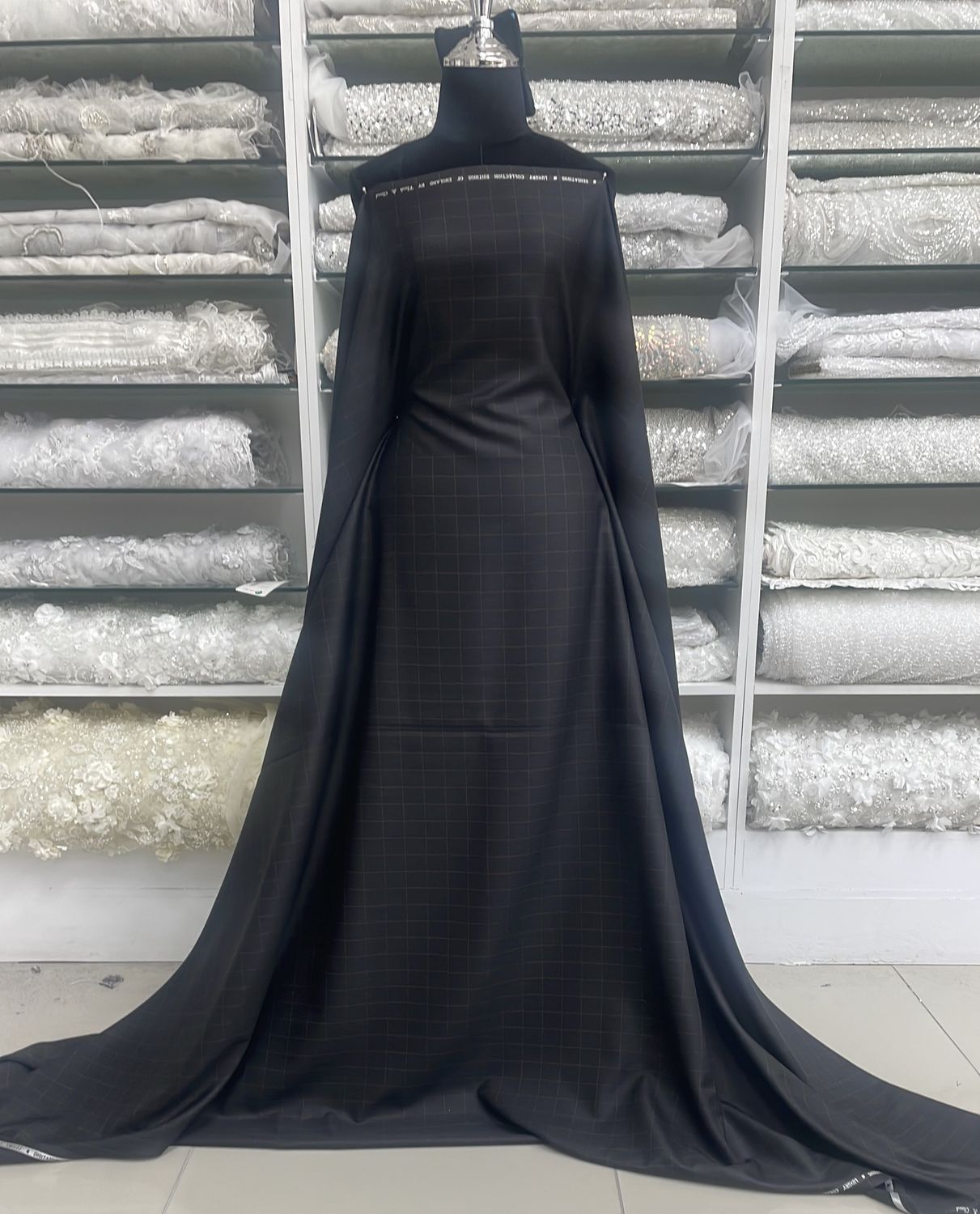 [ 24234 ] Fancy Cool Suiting-150-3-BLACK per Meter