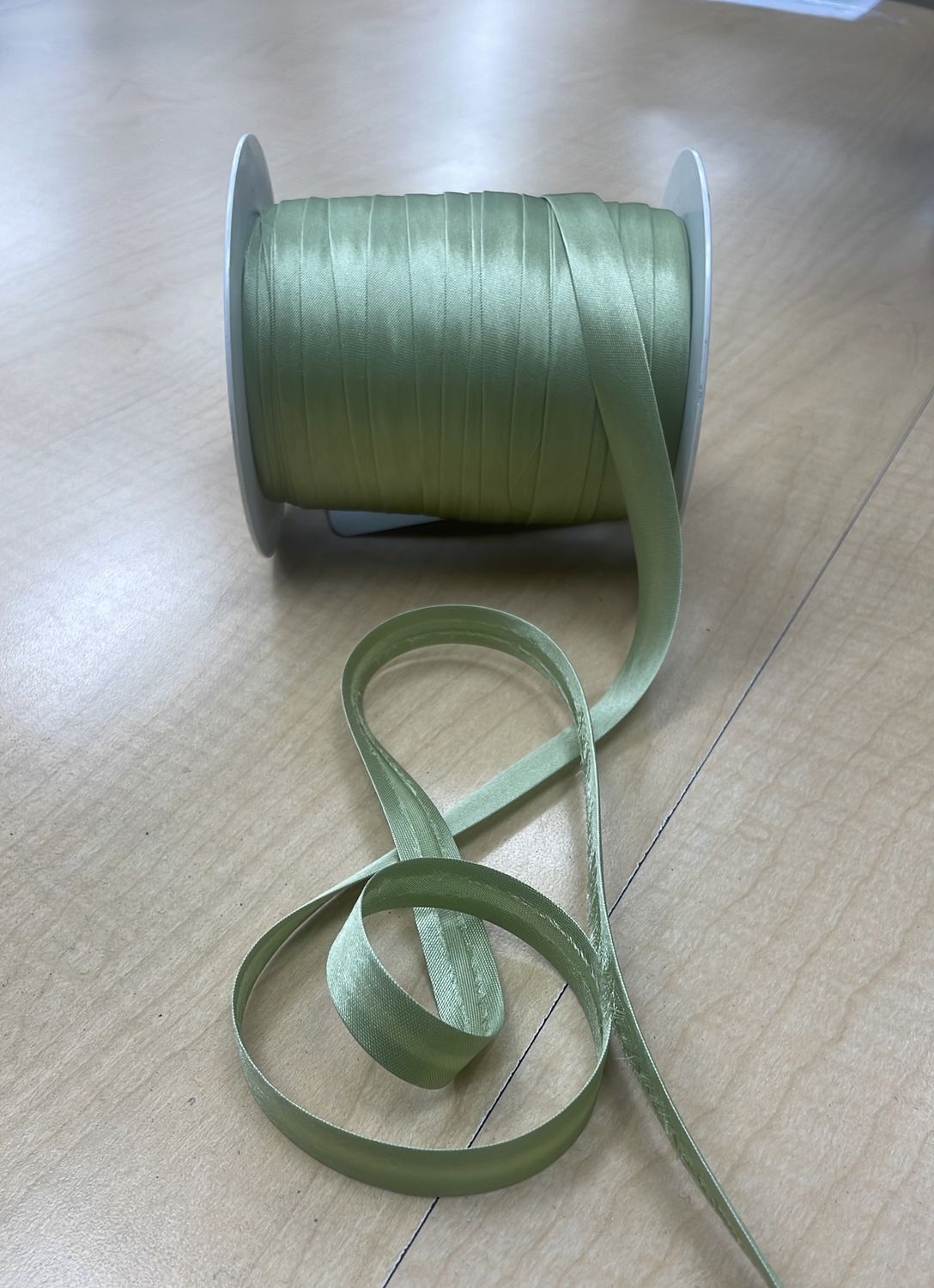 [ SBB-HTC-15MM-78 ] Satin Binding 15mm - Lt Green per Meter