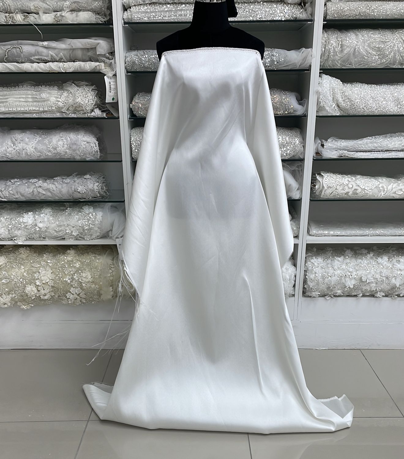 Wedding Dress Fabric [ 00000061 ] Satin Mikado Bridal/150cm/5g/IVORY-RI1 per Meter
