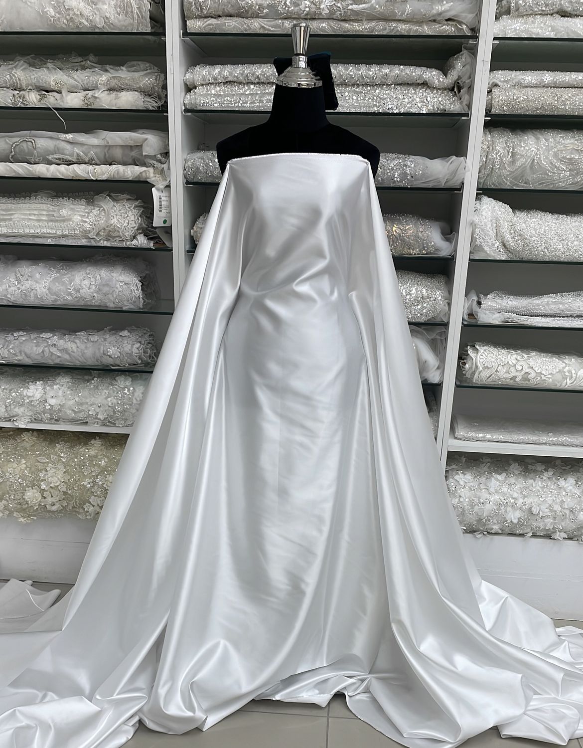 [ 00000040 ] Satin Duchess De Lux/150cm/5g/Off-WHITE-14 per Meter