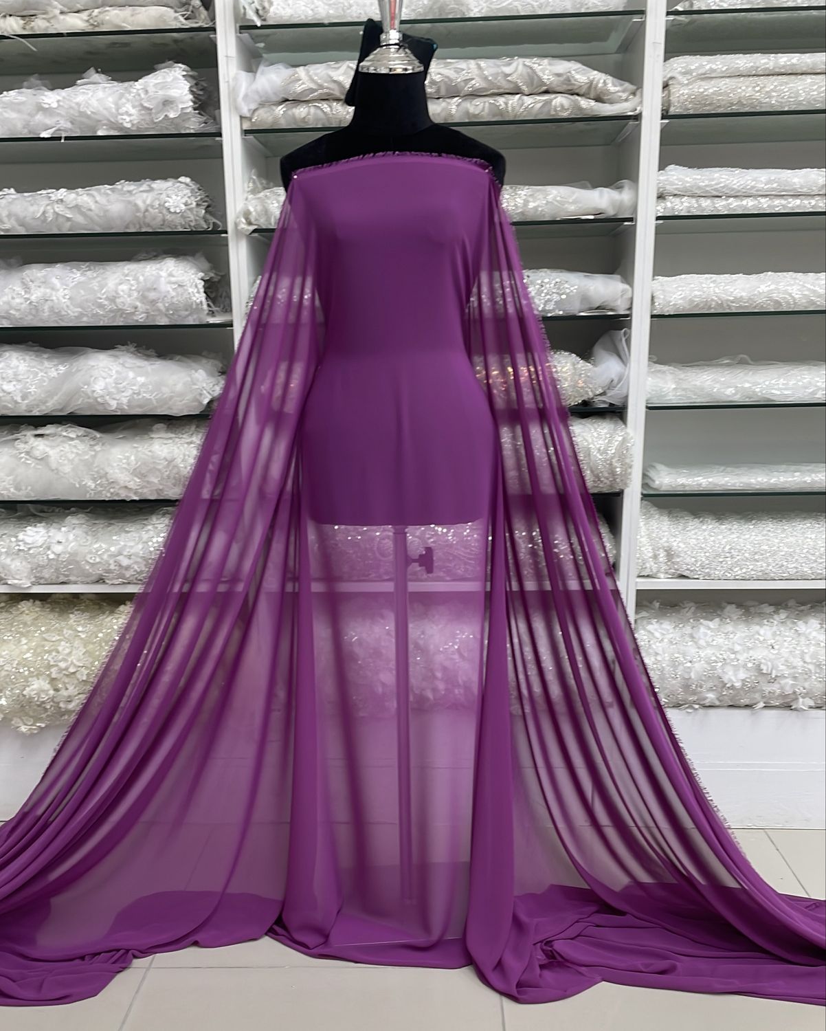 Chiffon [ CHUL-MJ-51 ] CHIFFON ULT 150CM - PURPLE per Meter