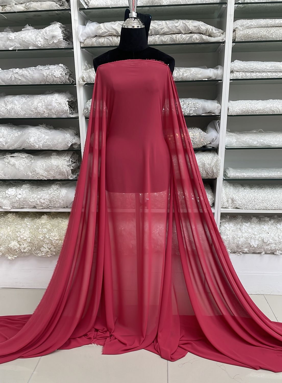 [ GD-G12A115-31 ] GEORGETTE DOUBLE 150CM - LIPSTICK PINK per Meter