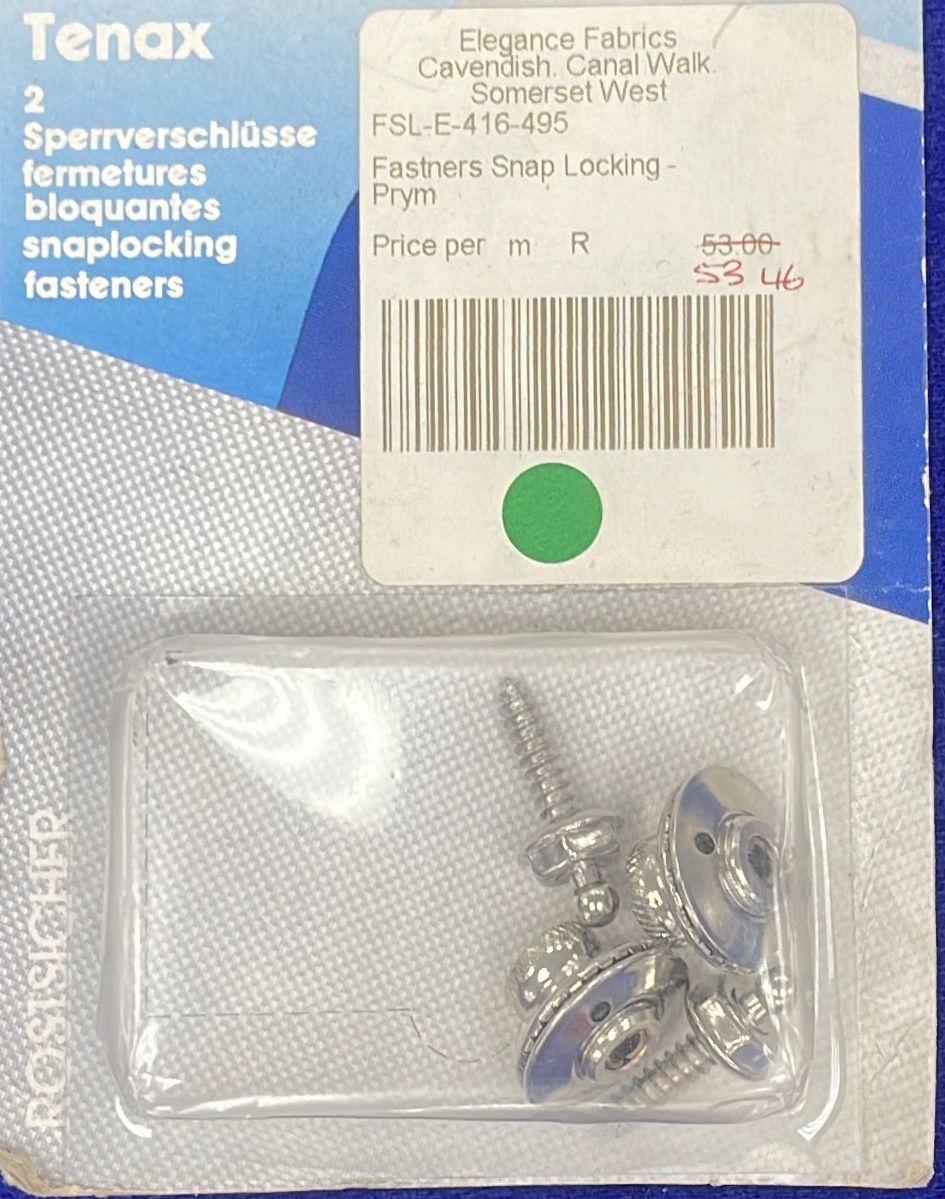 [ FSL-E-416-495 ] Fastners Snap Locking - Prym per Each