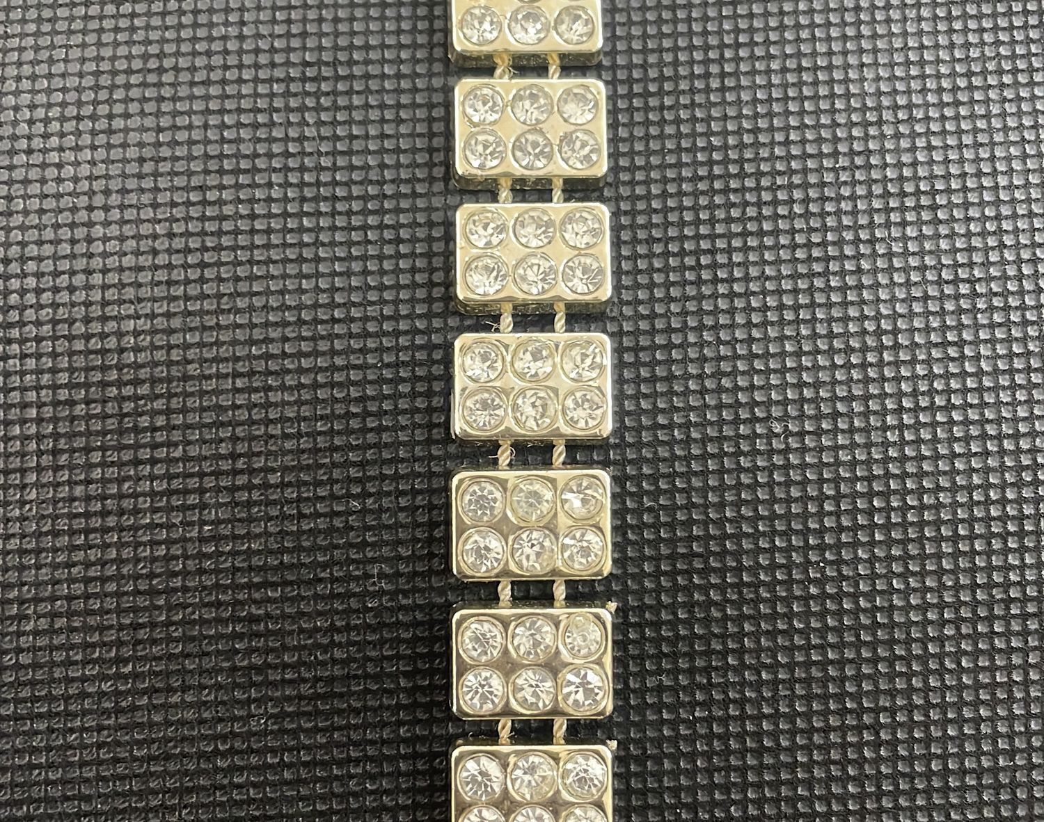 [ BRD-G17A-66B-4 ] BraidDiamante-Rectangle-GOLD per Meter