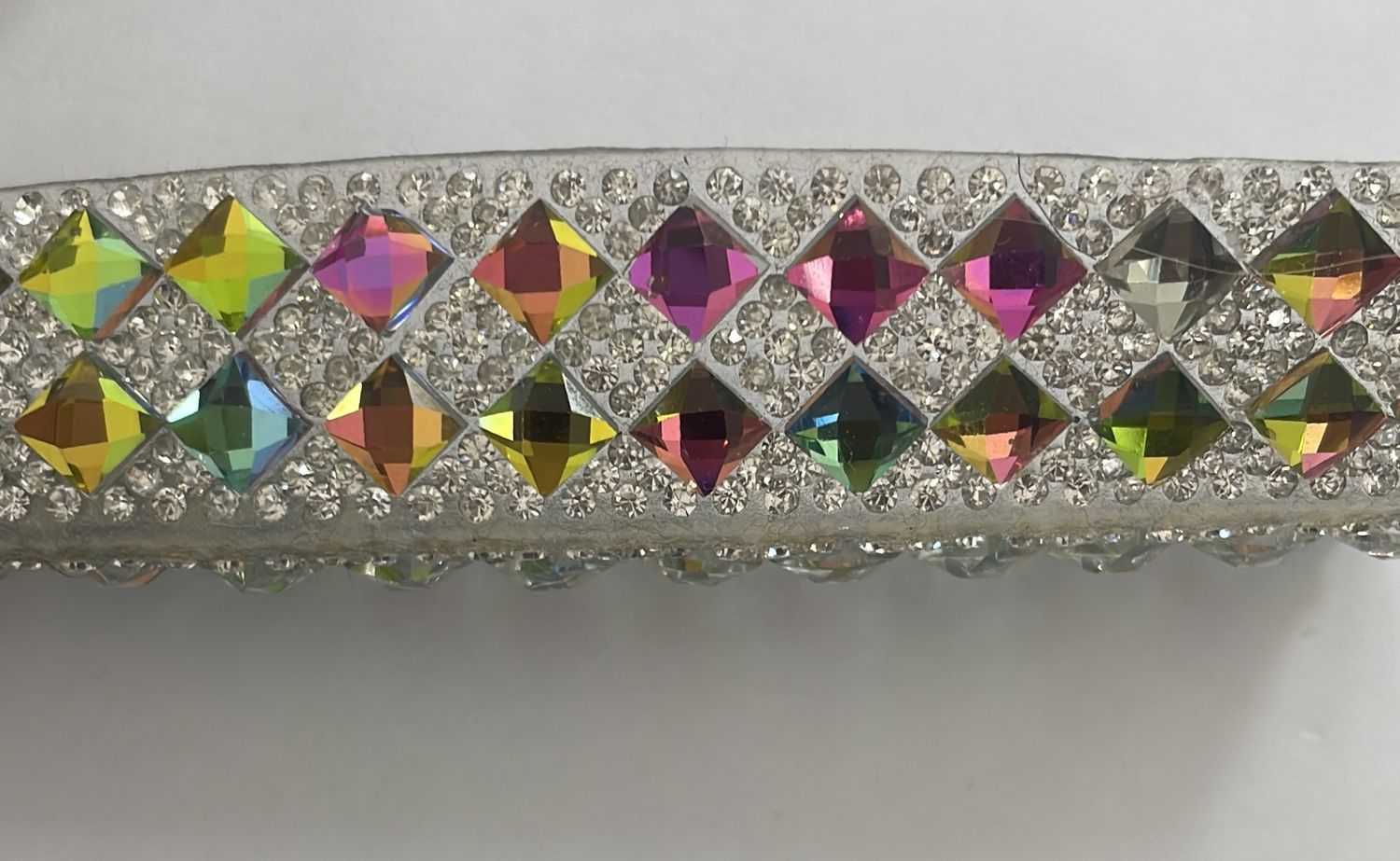[ BRDHF-G14B-6 ] BraidDiamHotF per M Diamond Rainbow per Meter