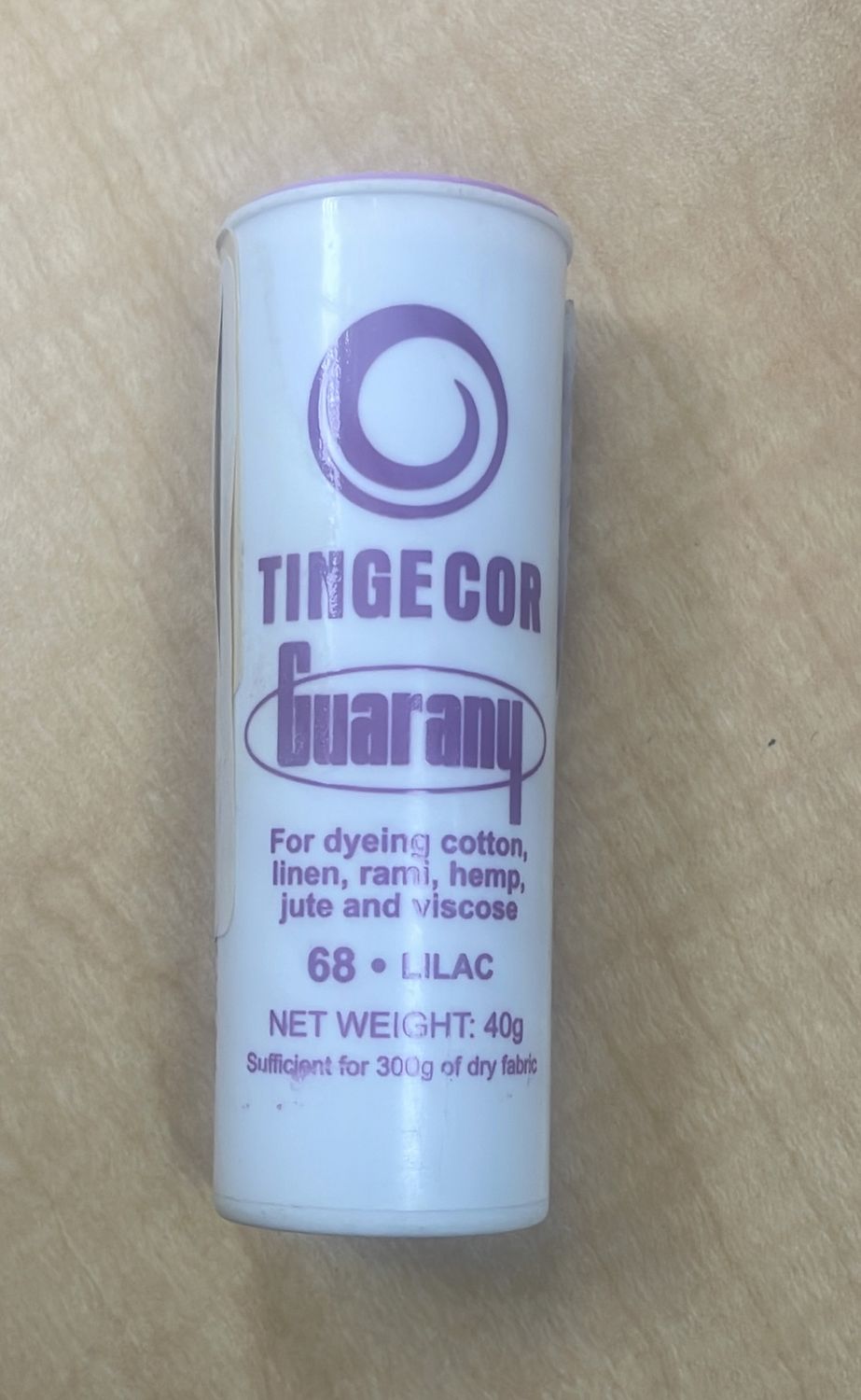 [ 7891988042167 ] FABRIC DYE GUAR TINGECOR 40GR - LILAC per Each