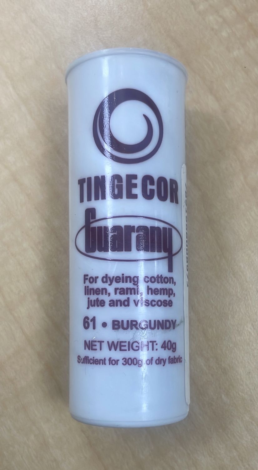 [ 7891988008972 ] FABRIC DYE GUAR TINGECOR 40GR - BURGANDY per Each
