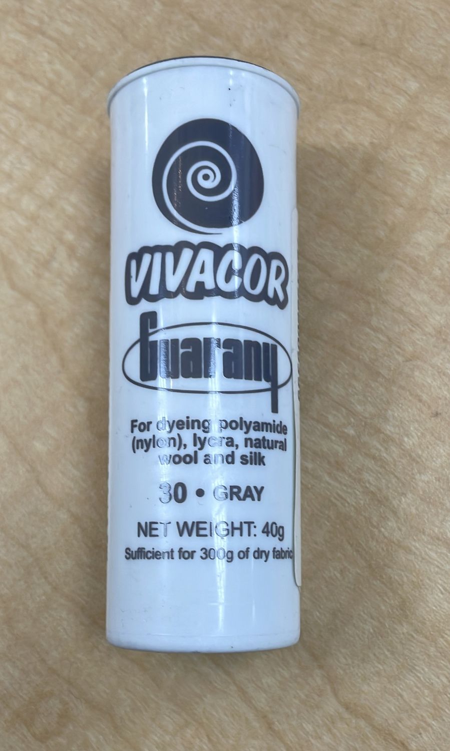 [ 7891988009399 ] FABRIC DYE GUAR VIVACOR 40GR - GREY per Each