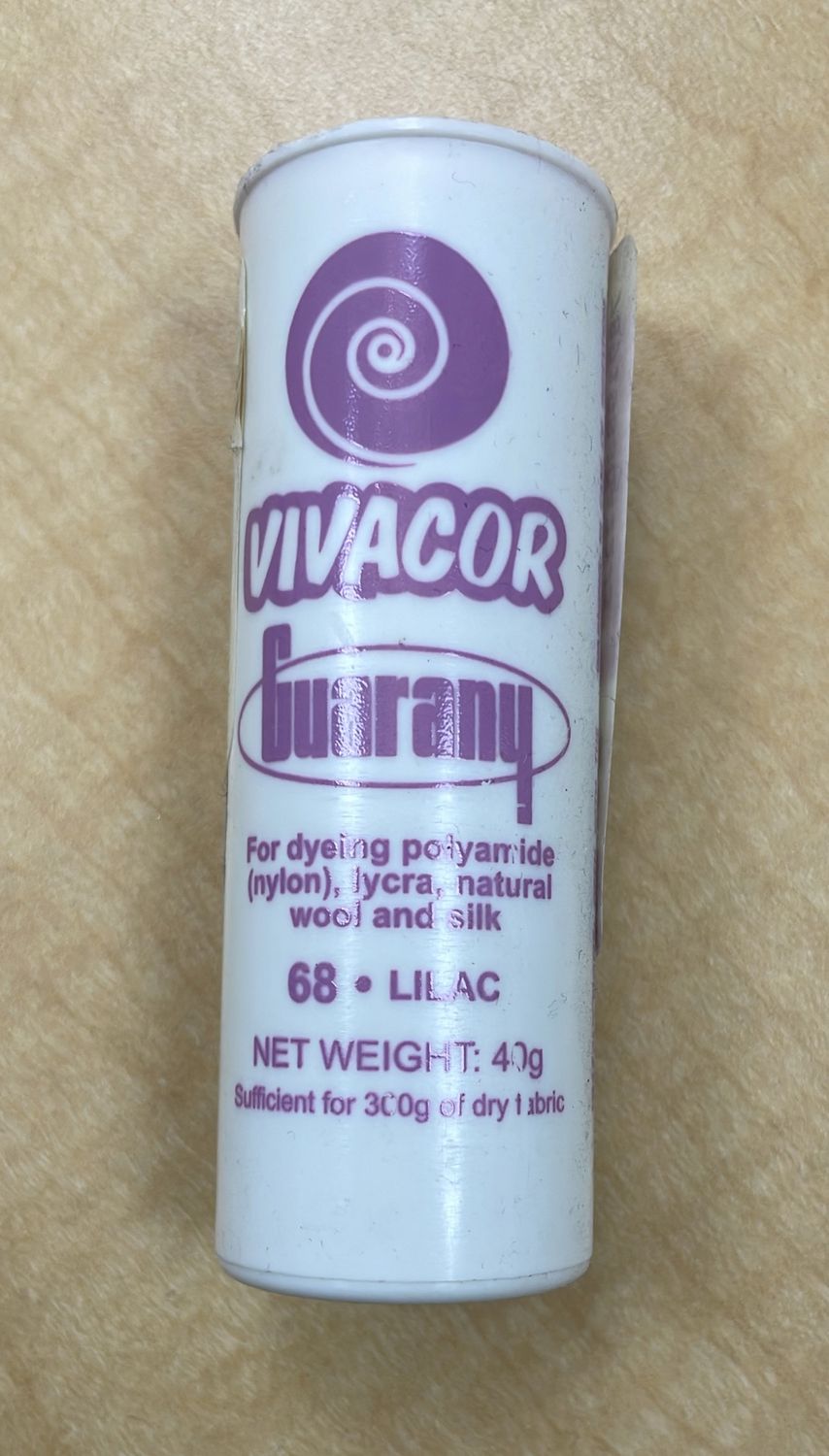 [ 7891988042273 ] FABRIC DYE GUAR VIVACOR 40GR - LILAC per Each