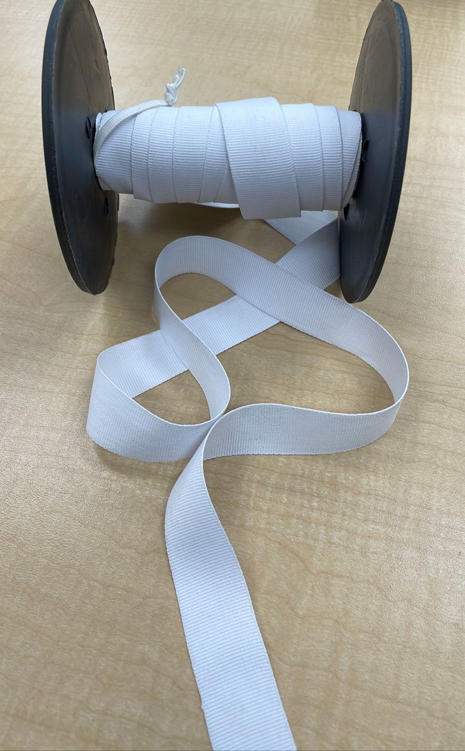 [ 21835 ] Petersham Ribbon Plain/25mm/5g/White per Meter