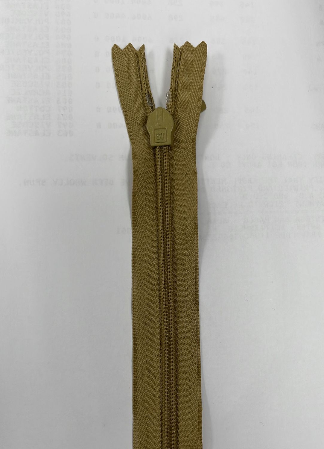 [ 21265 ] Zip Invisible Cotton/50cm/5g/Golden Rod per Each