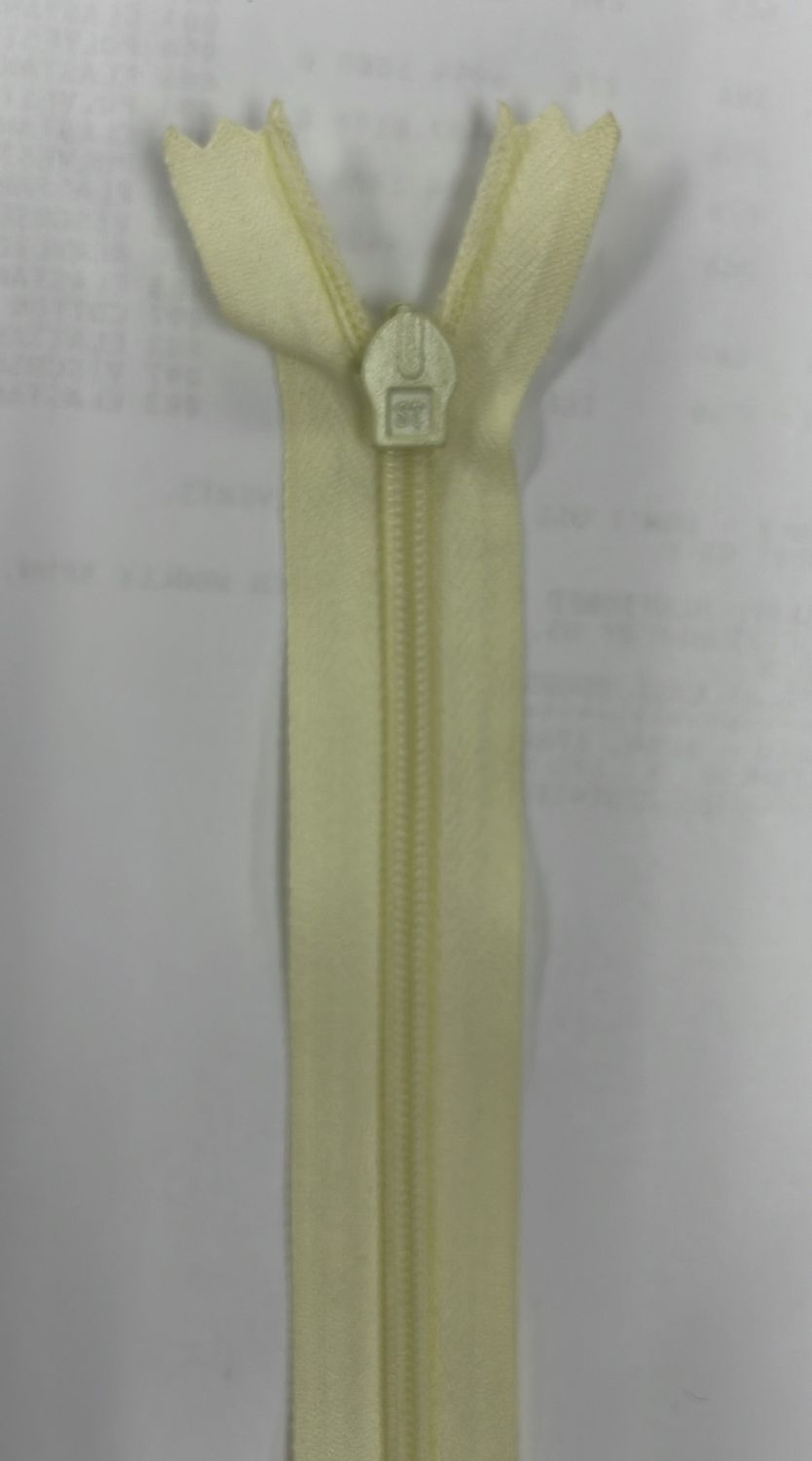 [ 18970 ] Zip Invisible Cotton/50cm/5g/Light Yellow per Each