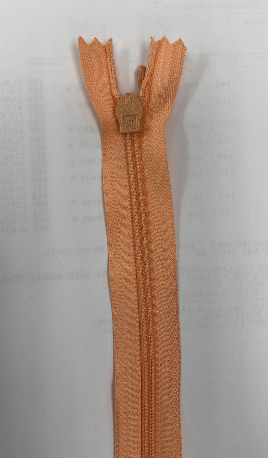 [ 18992 ] Zip Invisible Cotton/50cm/5g/Golden Lily per Each