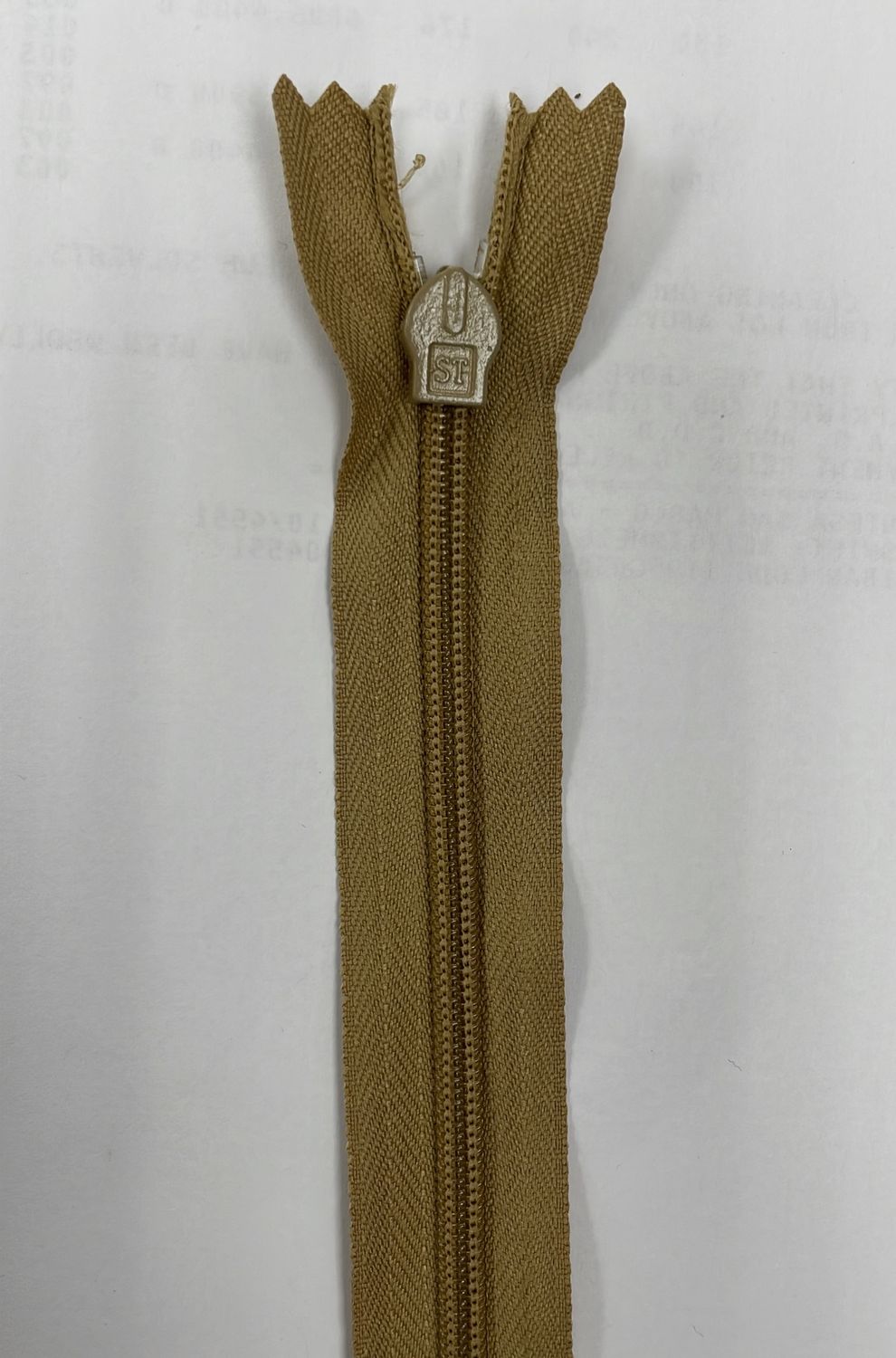 [ 18978 ] Zip Invisible Cotton/50cm/5g/Bronze Glow per Each