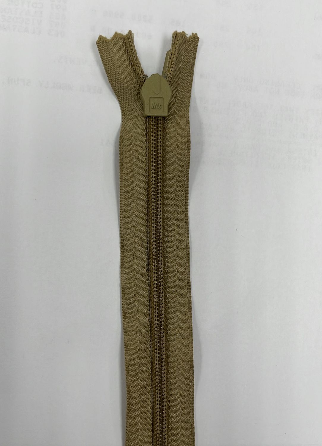[ 19423 ] Zip Invisible Cotton/50cm/5g/Moss Tweed per Each