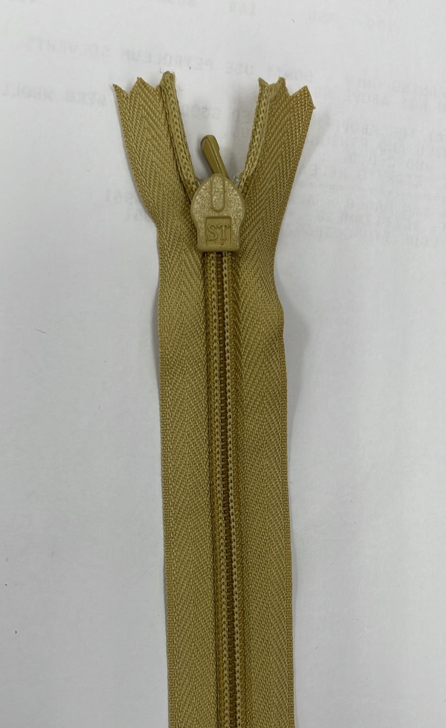 [ 18975 ] Zip Invisible Cotton/50cm/5g/Biscuit per Each