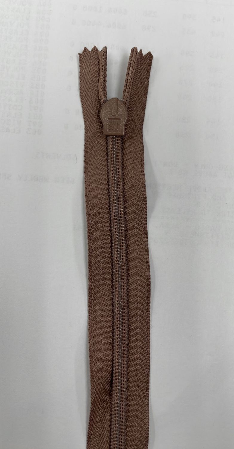 [ 19046 ] Zip Invisible Cotton/50cm/5g/Light Brown per Each