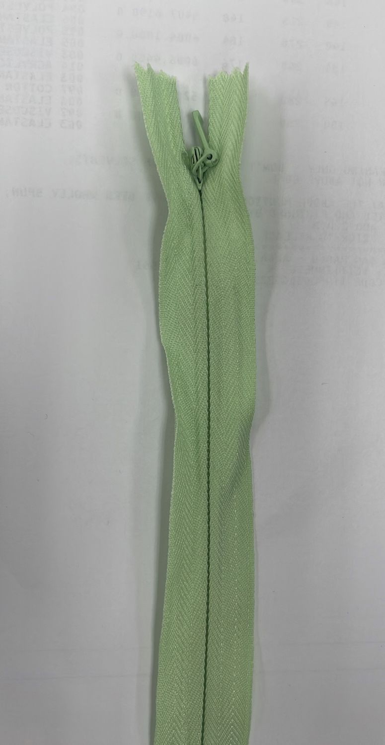 [ 19030 ] Zip Invisible Cotton/50cm/5g/Nile green per Each