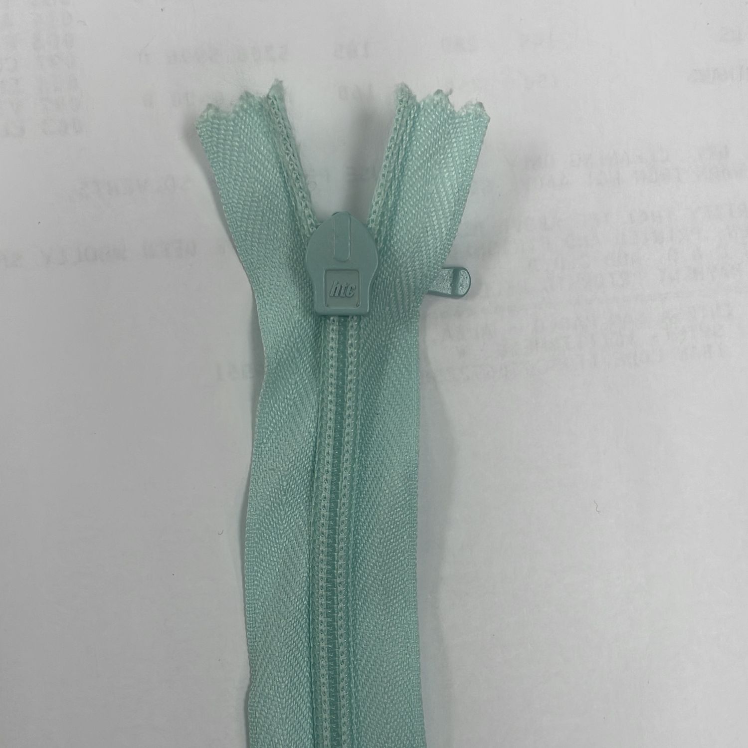 [ 19010 ] Zip Invisible Cotton/50cm/5g/Sea green per Each