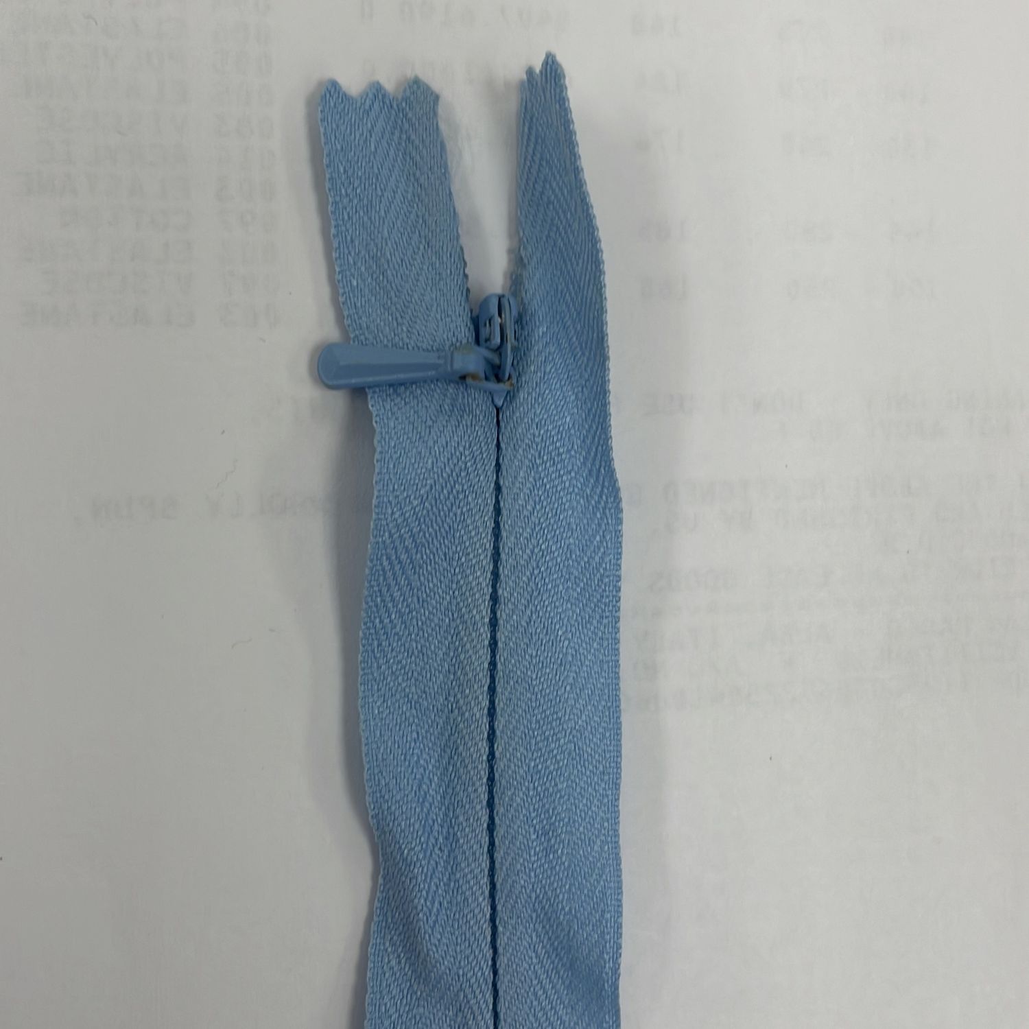 [ 18998 ] Zip Invisible Cotton/50cm/5g/Sky blue per Each