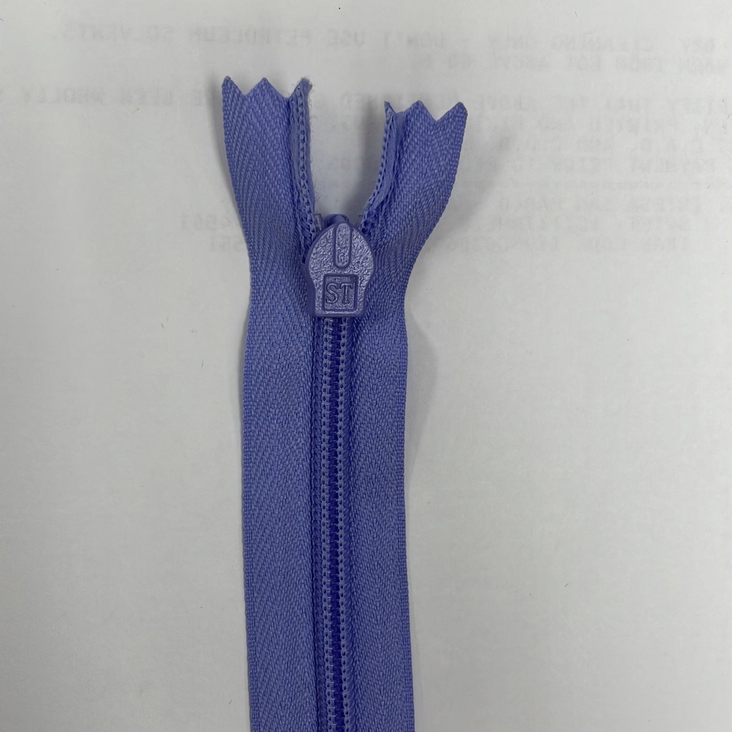 [ 18999 ] Zip Invisible Cotton/50cm/5g/Lilac per Each