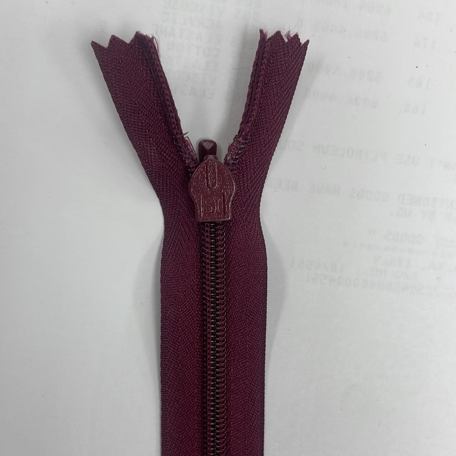[ 19000 ] Zip Invisible Cotton/50cm/5g/Grape per Each