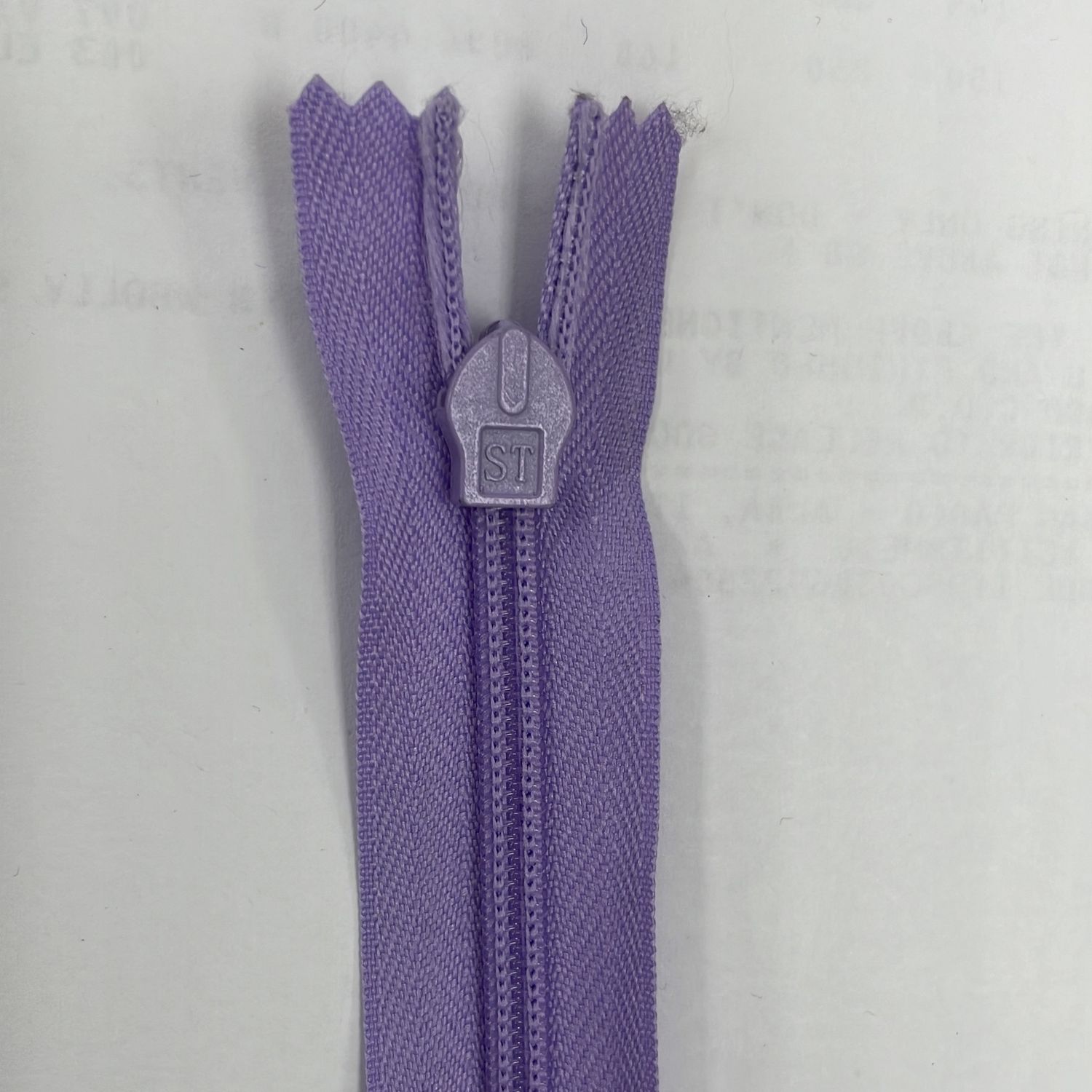 [ 18997 ] Zip Invisible Cotton/50cm/5g/Lavender per Each