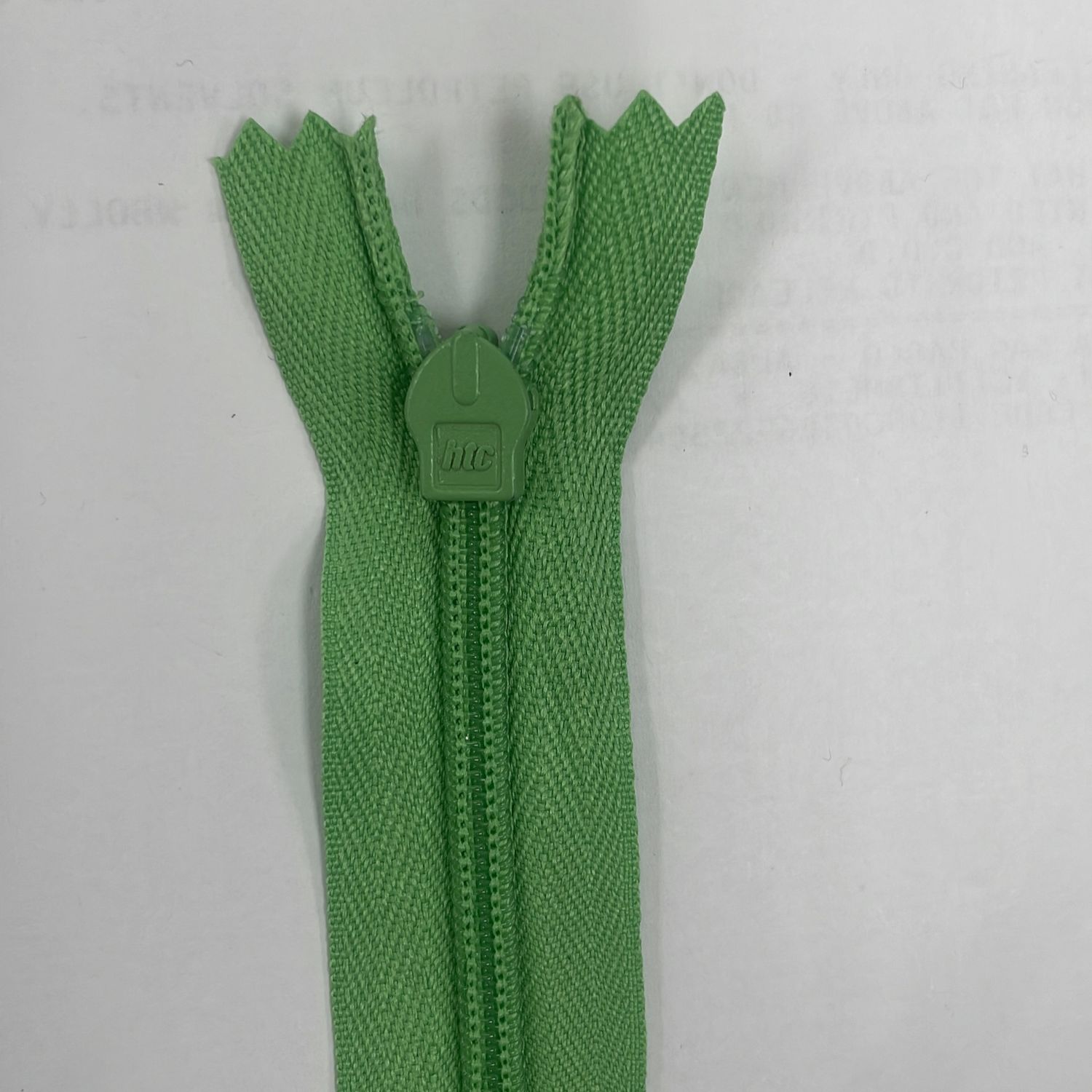 [ 19362 ] Zip Invisible Cotton/20cm/5g/Spring Green per Each