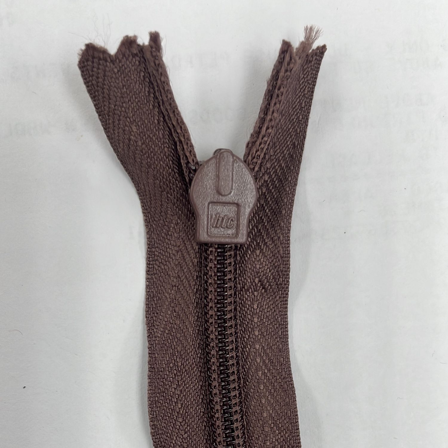 [ 18955 ] Zip Invisible Cotton/20cm/5g/Seal Brown per Each