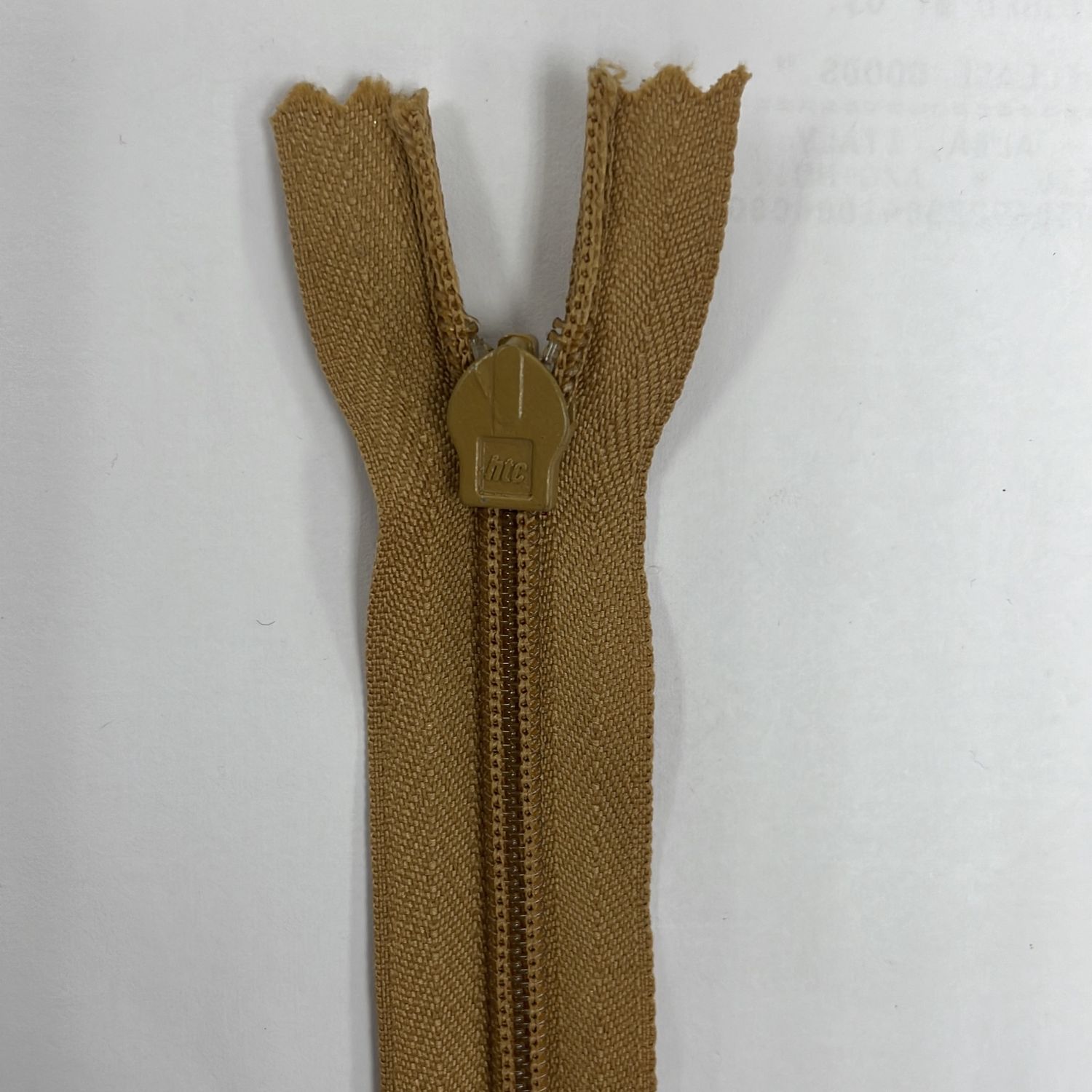[ 19354 ] Zip Invisible Cotton/20cm/5g/Brown Gold per Each