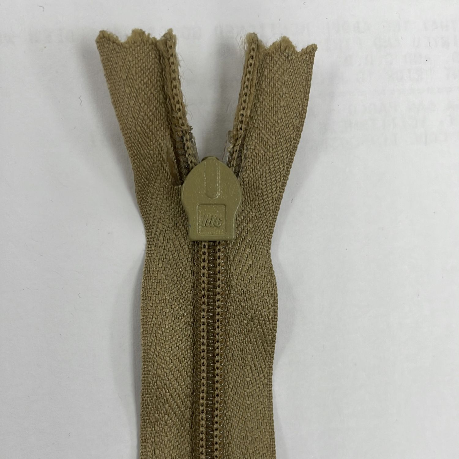 [ 18905 ] Zip Invisible Cotton/20cm/5g/Moss Tweed per Each