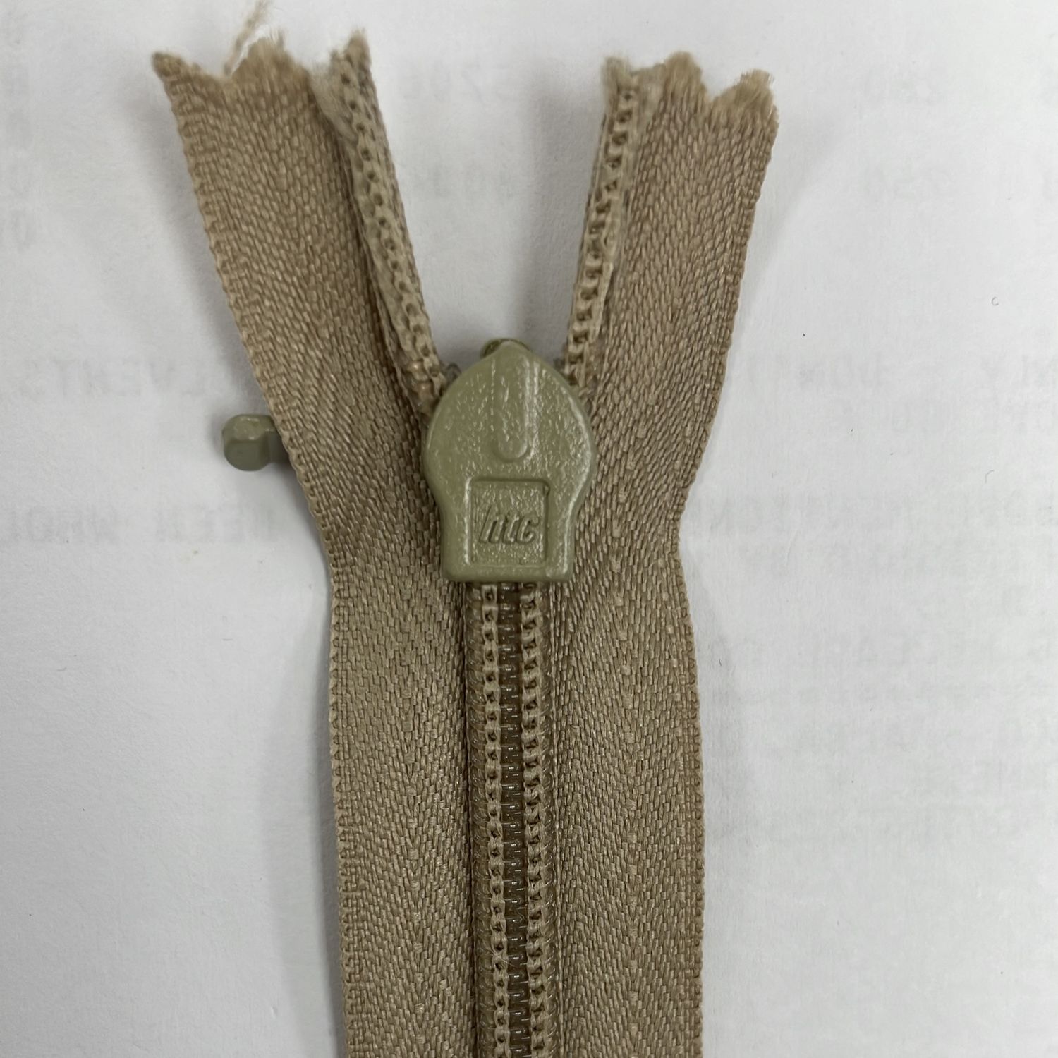 [ 19355 ] Zip Invisible Cotton/20cm/5g/Light Beige per Each