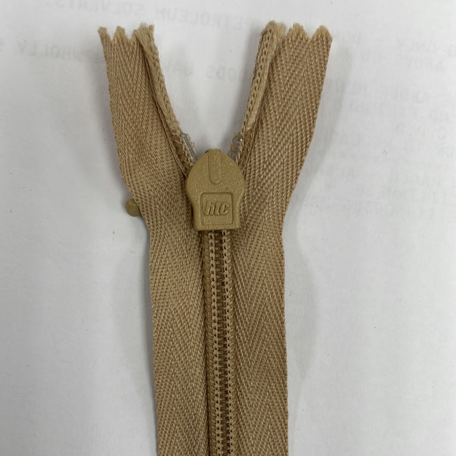 [ 19360 ] Zip Invisible Cotton/20cm/5g/Pale Brown per