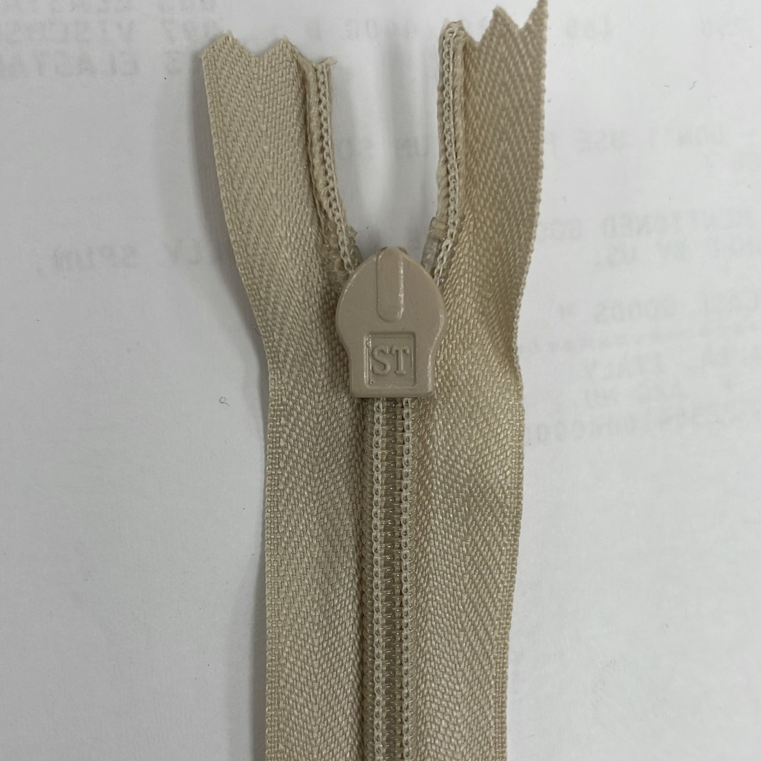 [ 18958 ] Zip Invisible Cotton/20cm/5g/Natural per Each