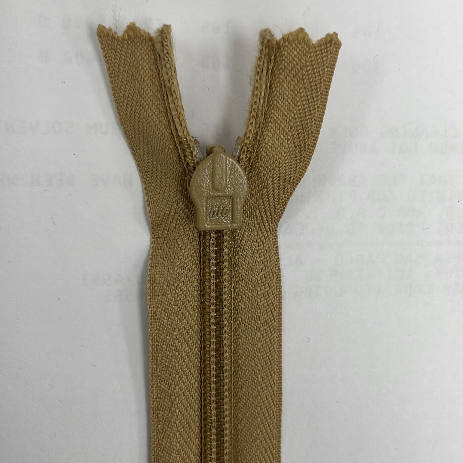 [ 19359 ] Zip Invisible Cotton/20cm/5g/Bronze Glow per Each