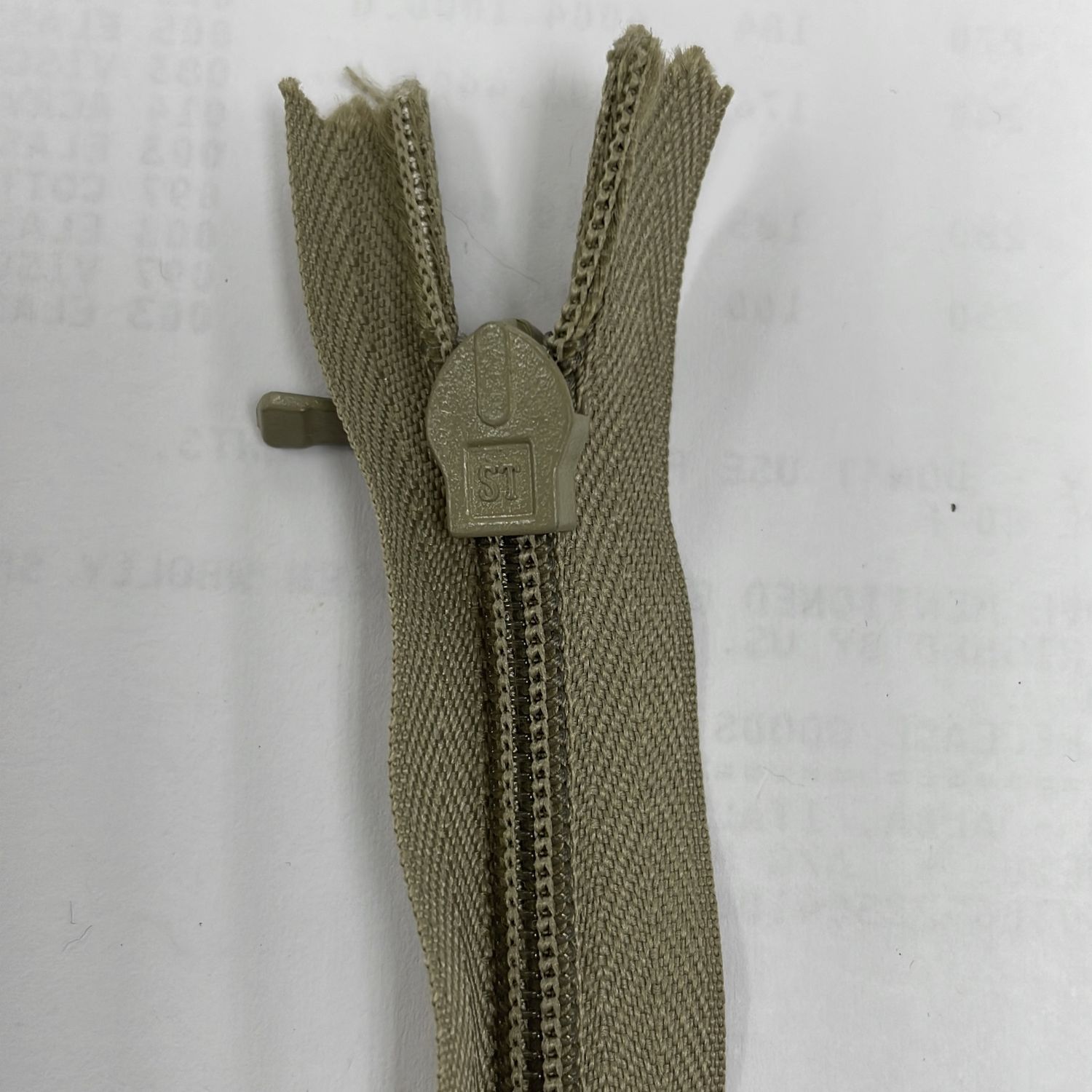 [ 18904 ] Zip Invisible Cotton/20cm/5g/Warm Grey per Each