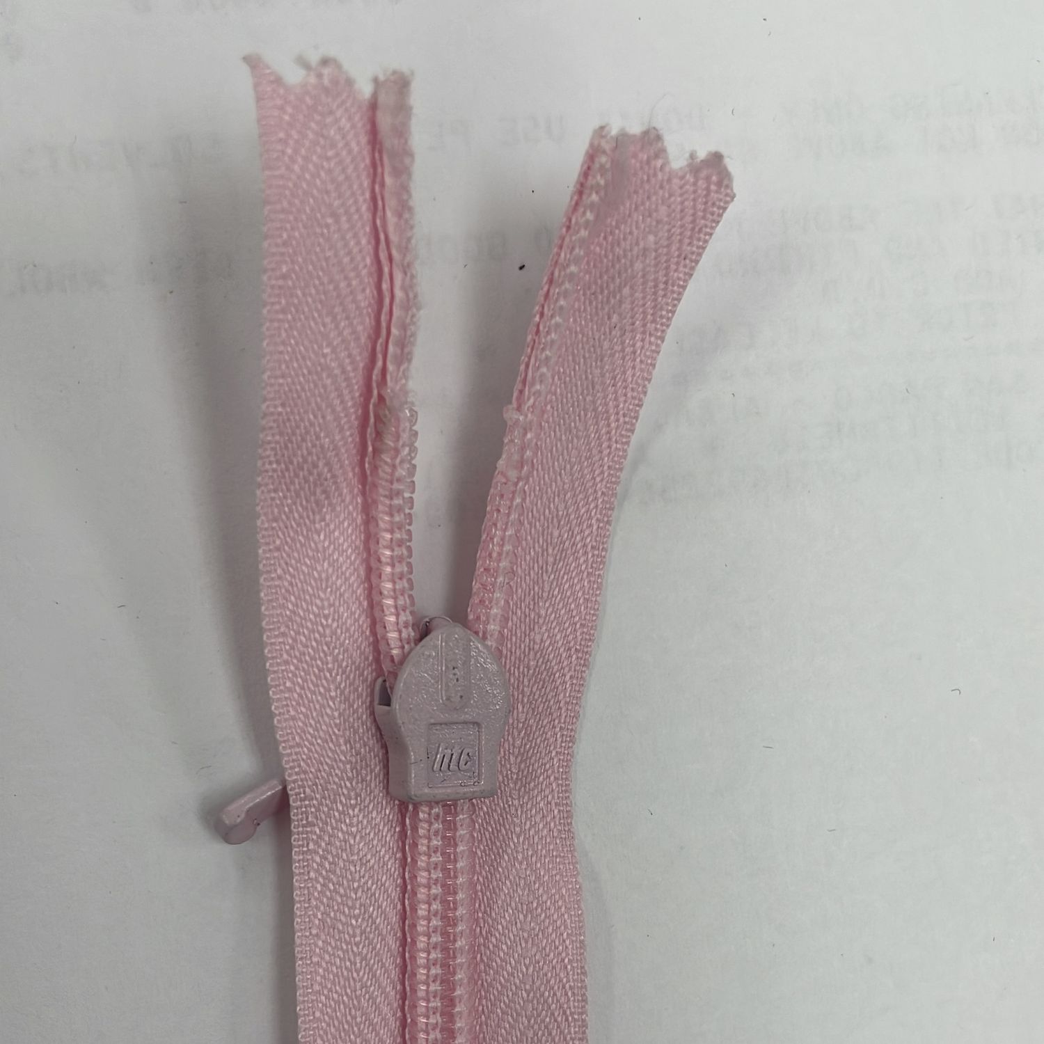 [ 18906 ] Zip Invisible Cotton/20cm/5g/baby Pink per Each