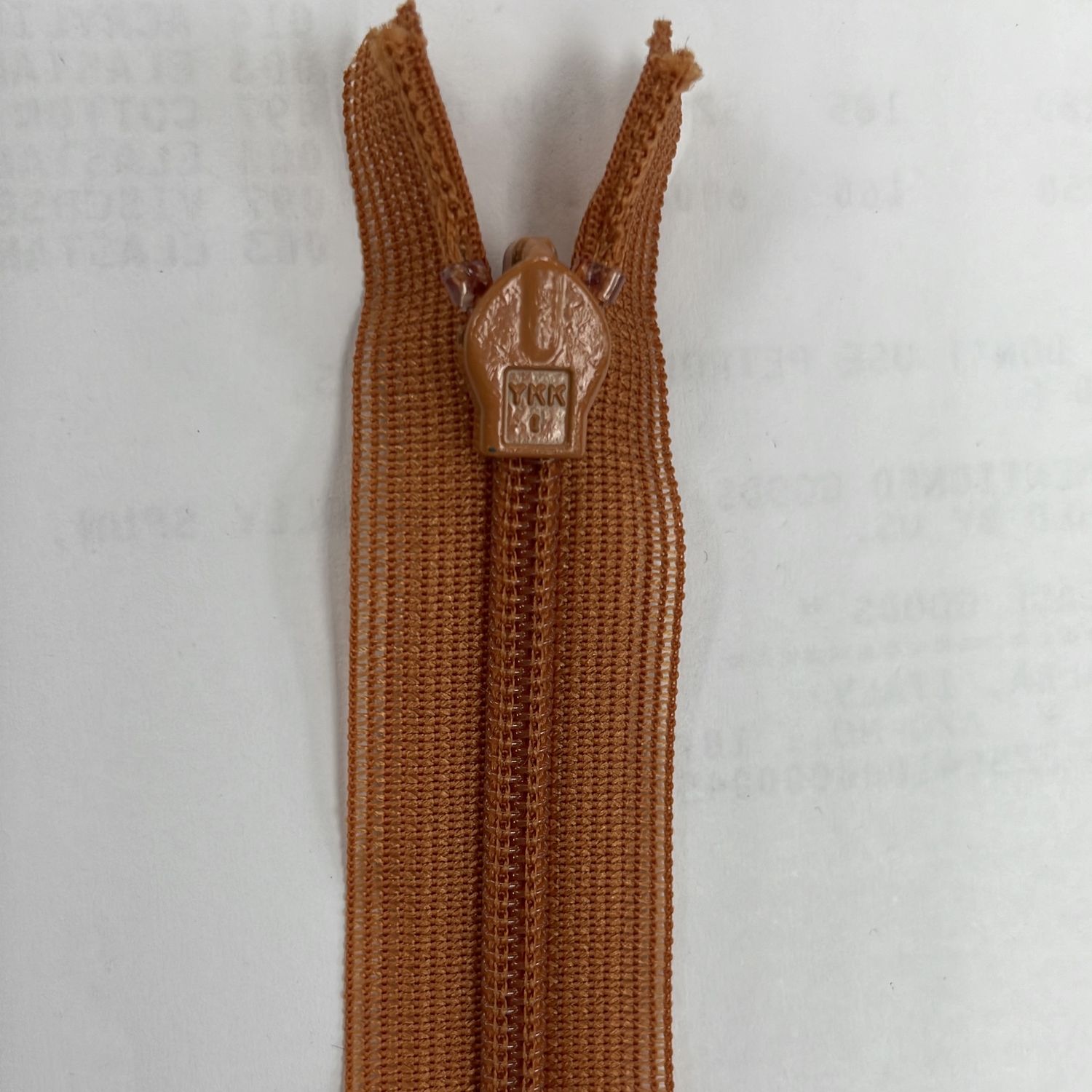 [ ZI-YKK-808-55 ] Zip invisible 55cm - Brown orange per Each