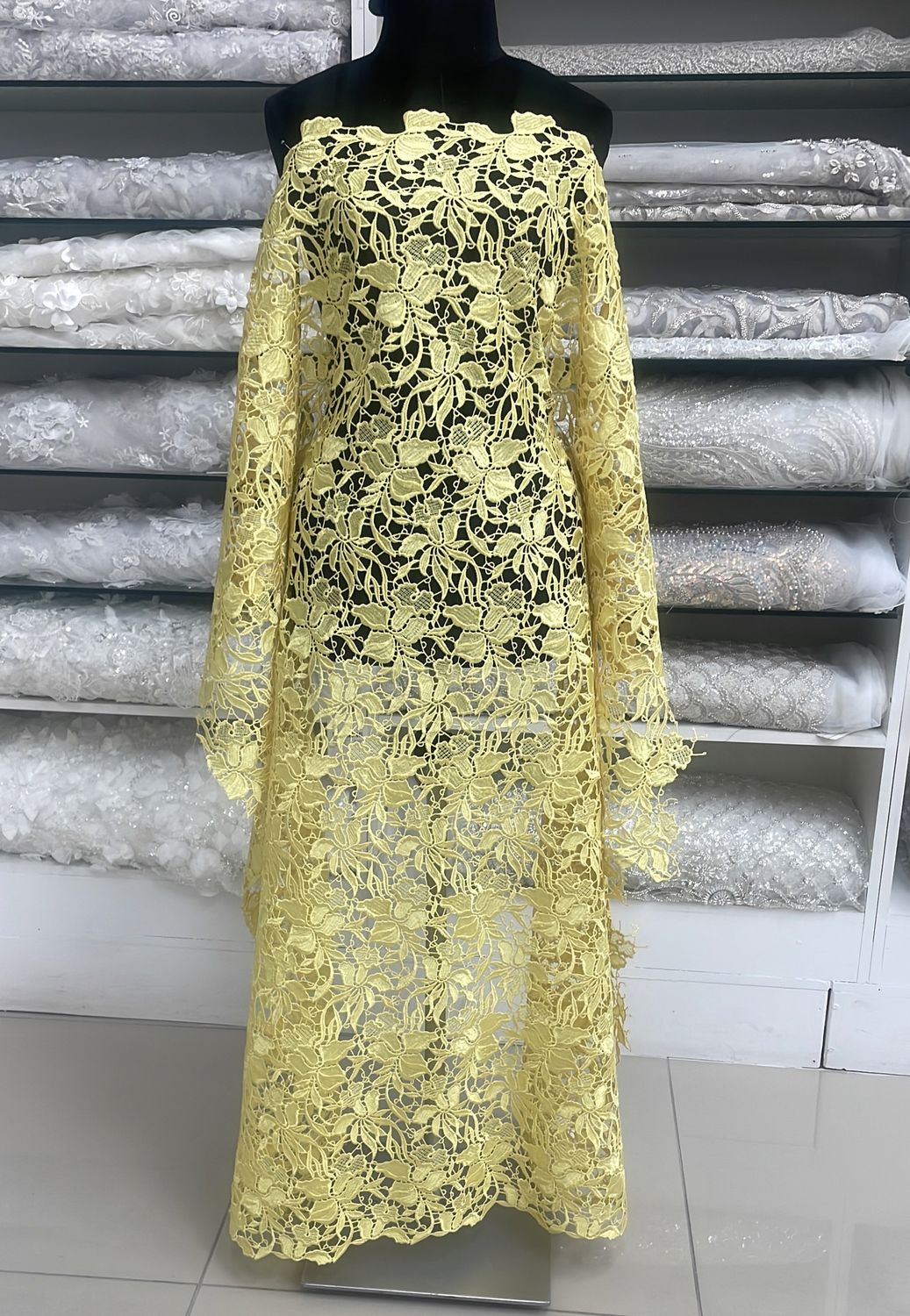 [ LAC-VN-20950-7 ] LaceChemical137cm-YELLOW per Meter