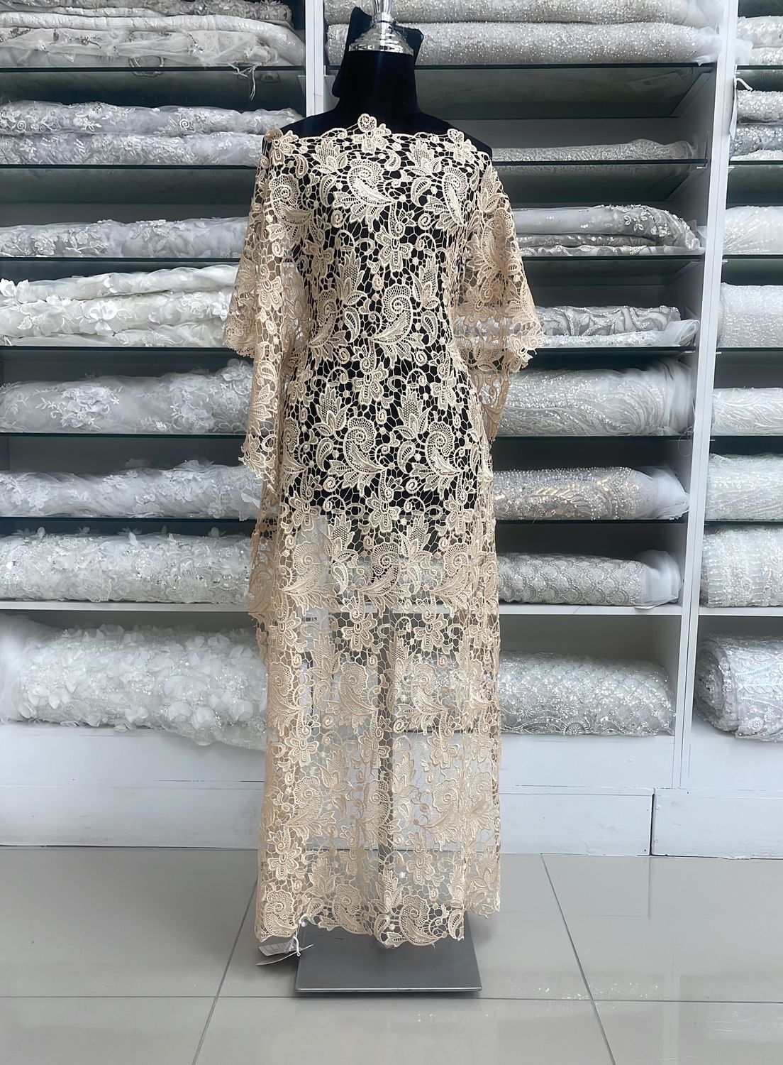 [ 14200 ] Lace Chemical/137cm/5g/Sunset per Meter