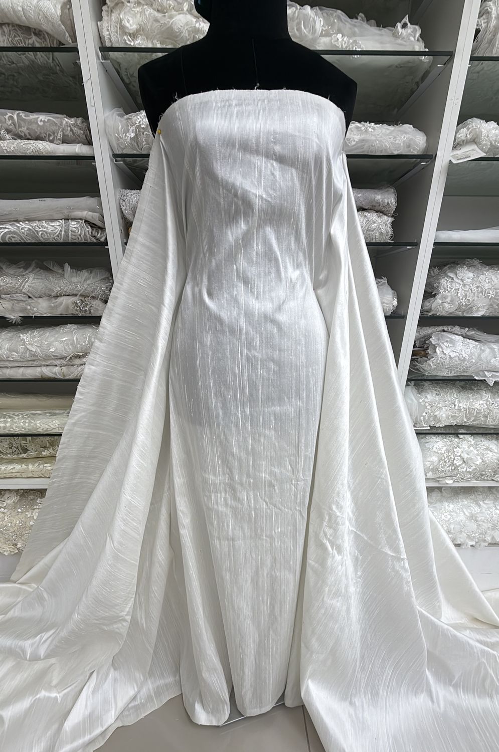 Silk Dupioni Indian-per m-135-01-White